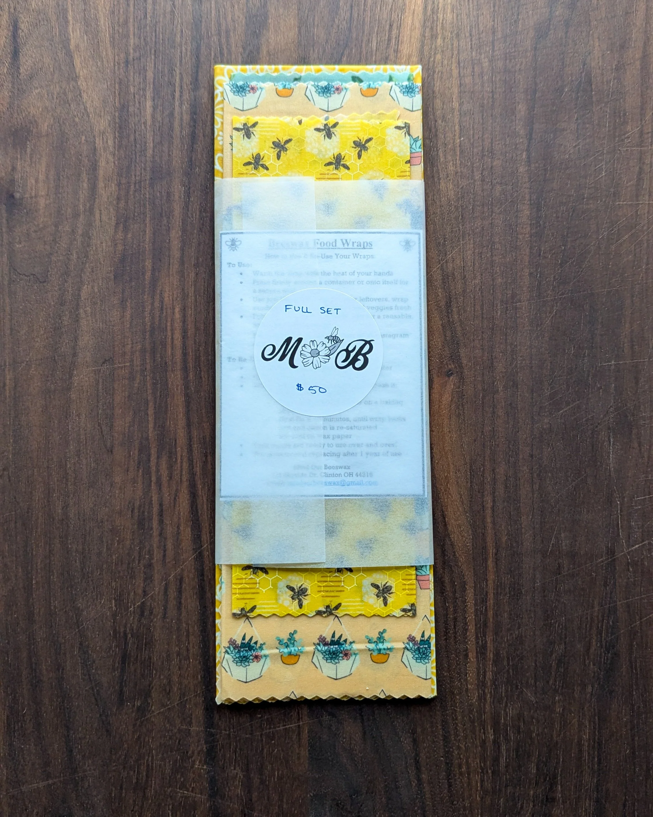 Beeswax Food Wrap - Bundles! (Best Value)