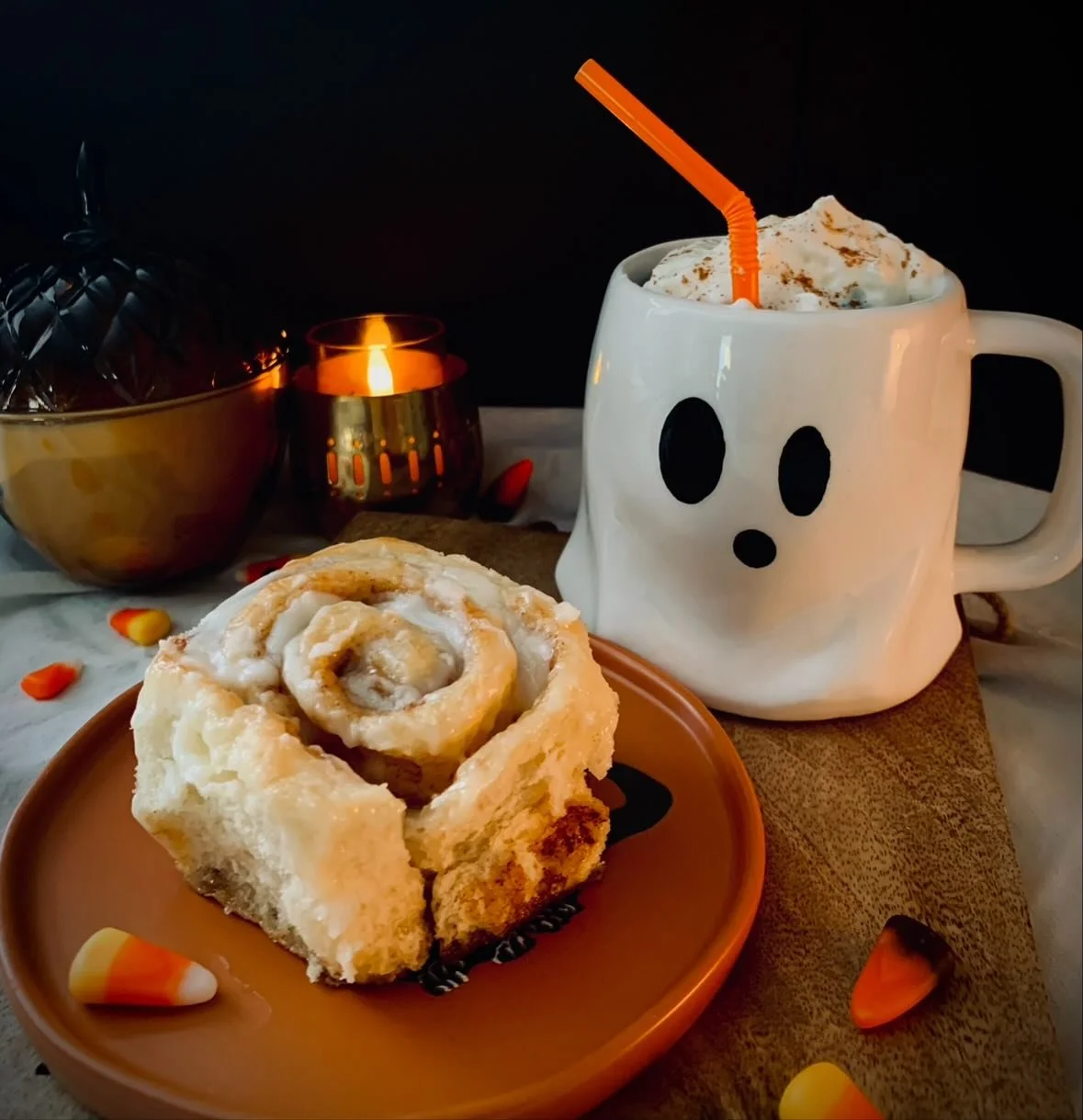 For the past three years my daughters and I have had a Halloween bake sale right on our porch! We make and sell all homemade baked goods and handmade art pieces. The prep for this bake sale is so much time and work but we love it! My mom, dad, and si