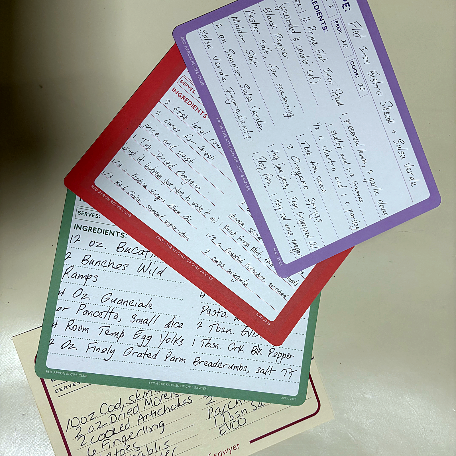 Past Editions Recipe Card