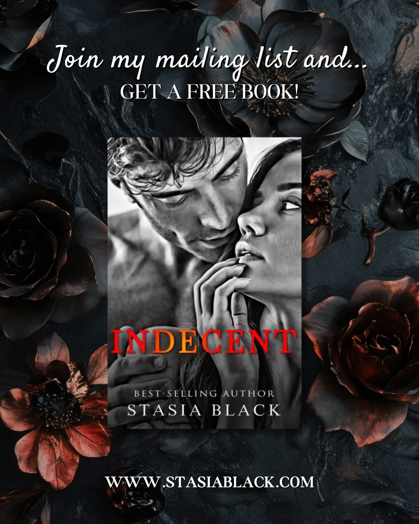 Want a free book only available to my newsletter subscribers? Sign up for my newsletter and get your free download today!

📬 sign up for my newsletter: http://bit.ly/2FrDs6J

#StasiaBlack #FreeEbook #DarkRomanceAuthor author newsletter, book mailing