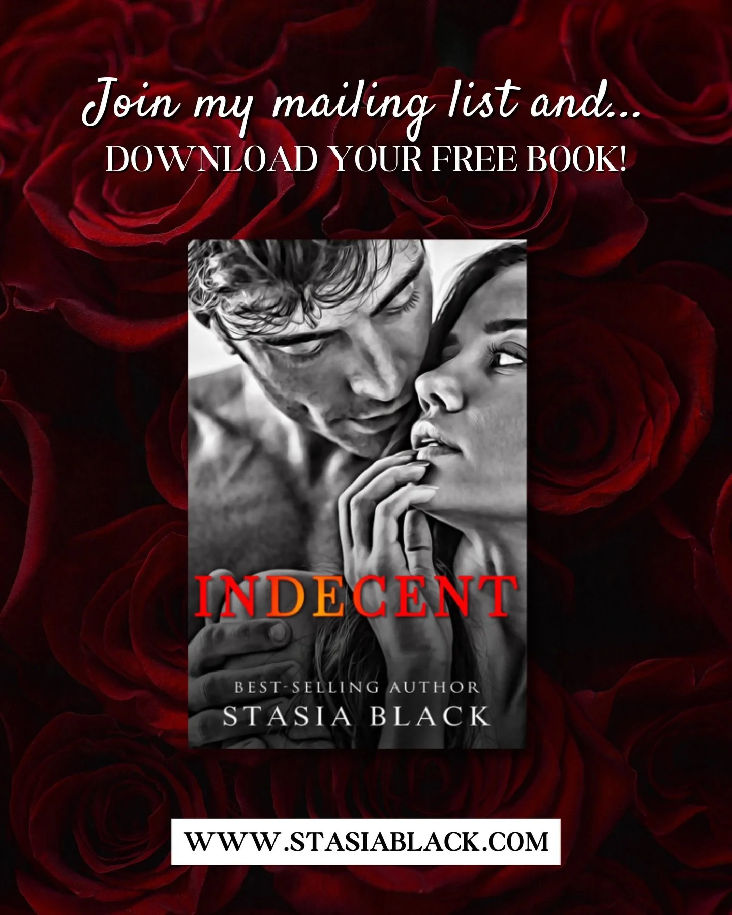 Want a Friday freebie? You can grab a free book that is only available to my newsletter subscribers. Sign up for my newsletter and get your free download today!

📬 sign up for my newsletter: http://bit.ly/2FrDs6J

#StasiaBlack #FreeEbook #DarkRomanc