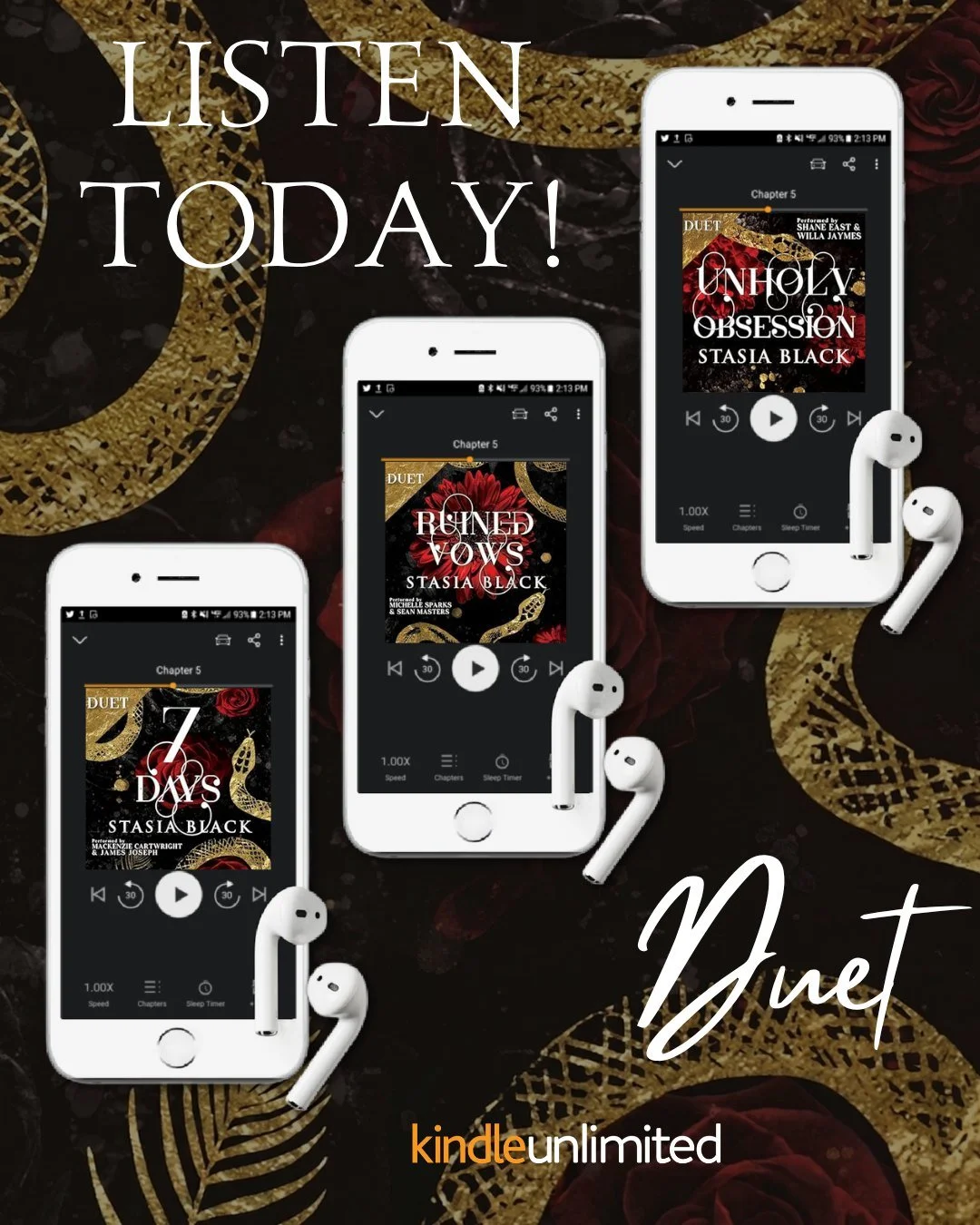 Seriously scored some insanely talented narrators for this round&mdash;like SHANE EAST 🤯, Sean Masters 😲, and James Joseph ❤️. These audiobooks? Intense, addictive, and so sexy.

🎧 7 Days &ndash; Mackenzie Cartwright &amp; James Joseph
https://www