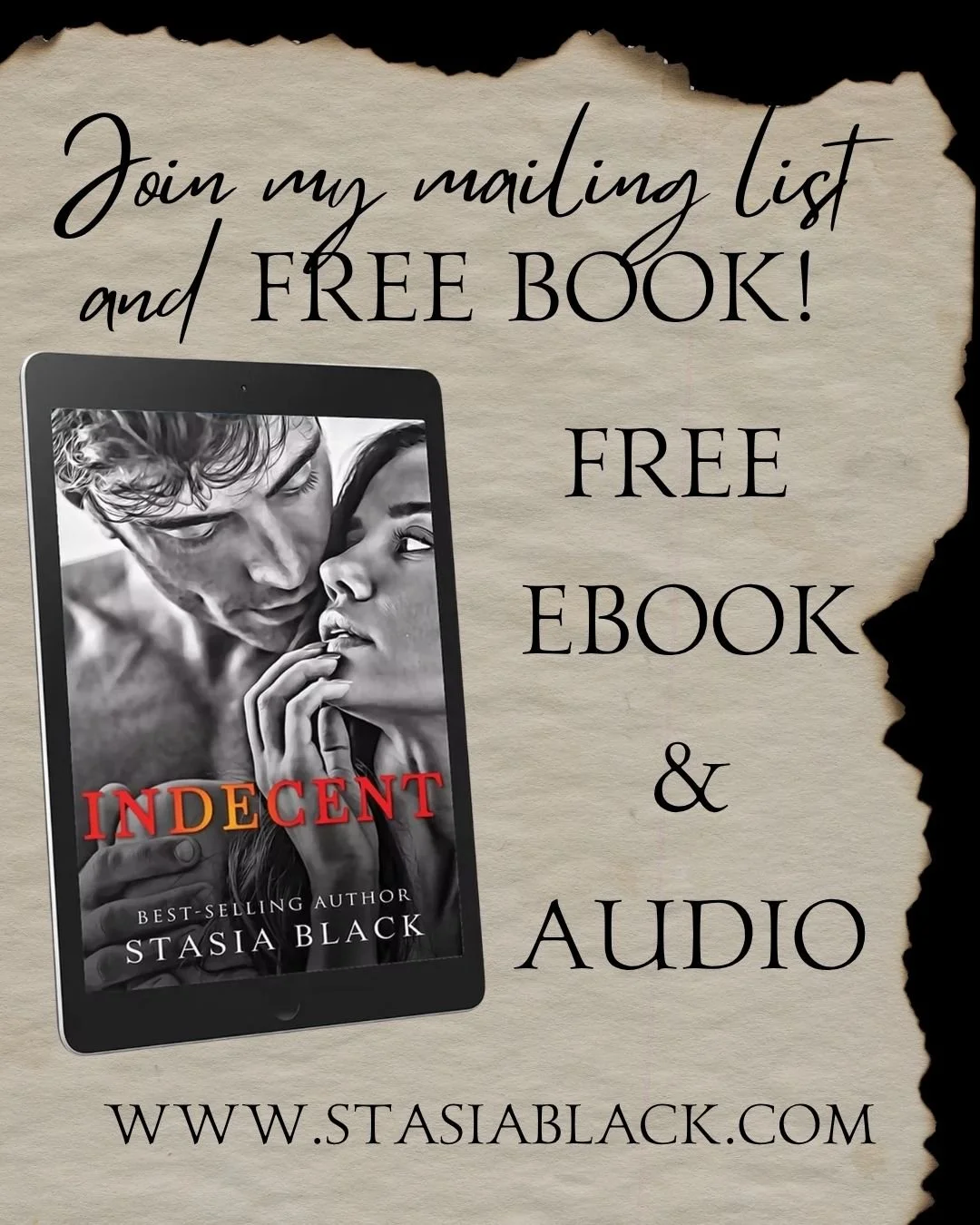 Want an exclusive free book you can&rsquo;t get anywhere else? It&rsquo;s waiting for my newsletter subscribers. 🖤

Join my newsletter and grab your free download today!

📬 Sign up here: https://www.stasiablack.com/ 

#StasiaBlack #DarkRomance #Par