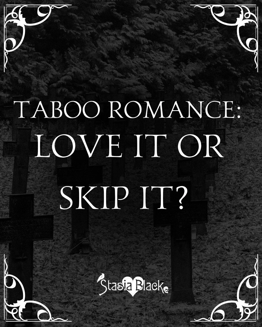 Taboo romance: instant add to cart&hellip; or immediate nope? 😈🖤

No judgment here! Tell me where you land 👇

#darkromancevibes #stasiablackbooks #mafiaromance #darkromancelover #bookishquestion #bookqotd