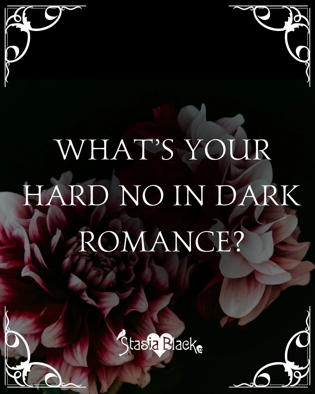 Let&rsquo;s be honest&hellip; 

Dark romance readers, what&rsquo;s your hard no? No judgment here 

Drop yours below!

#darkromancevibes #stasiablackbooks #mafiaromance #darkromancelover #bookishquestion #bookqotd
