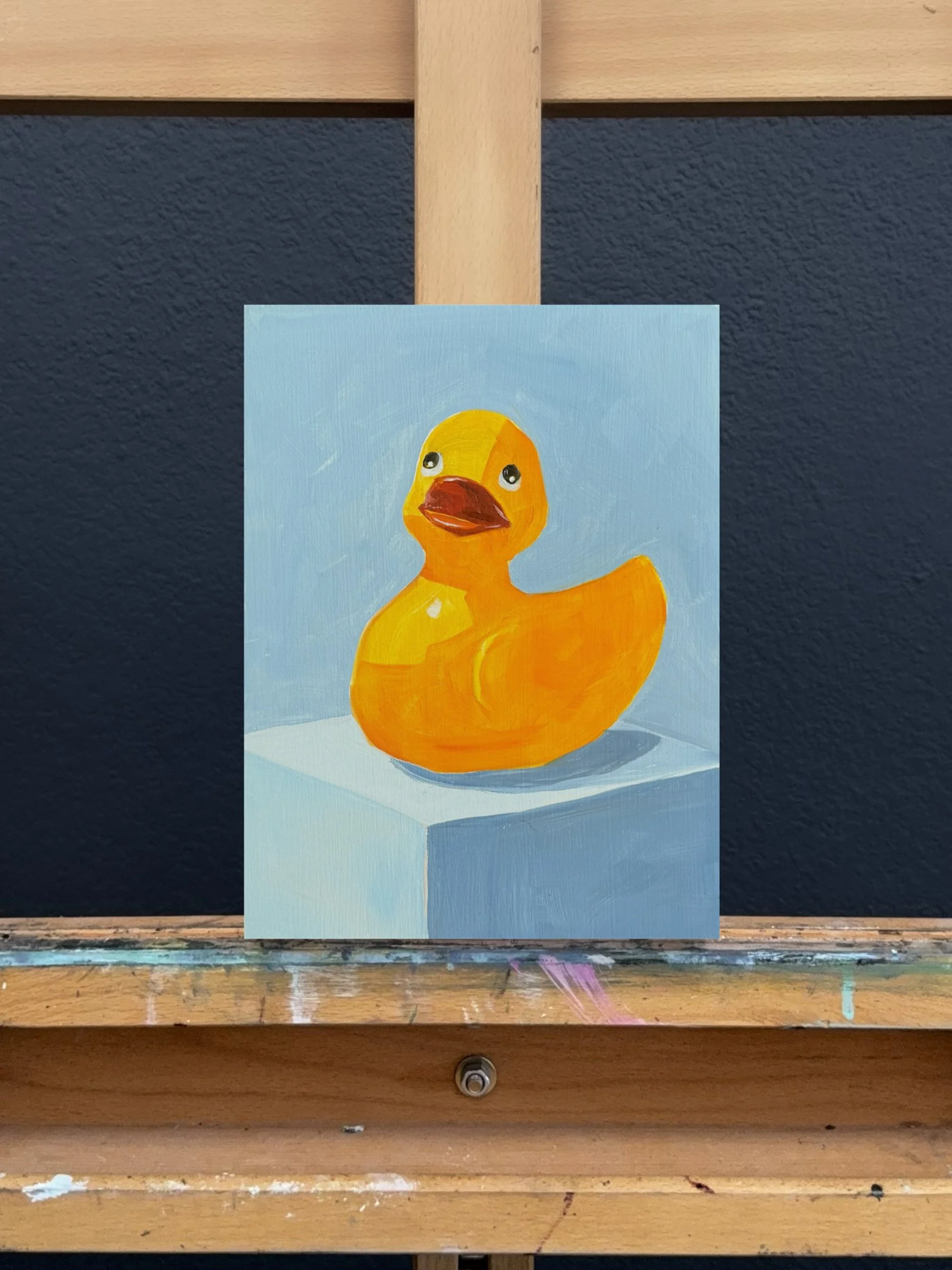 Rubber Duck #7, Oil on Hardboard Panel | 8 x 6 inches