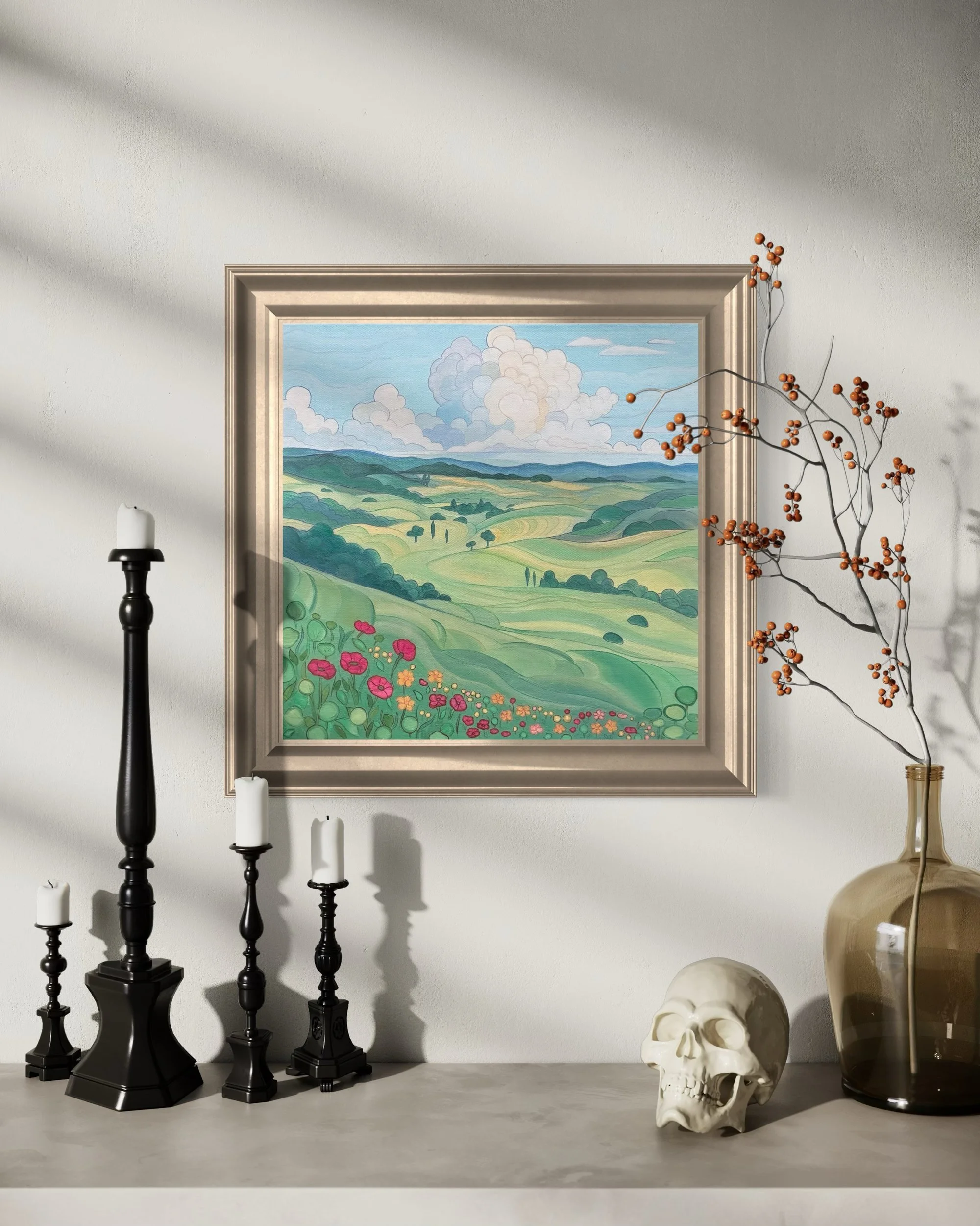 Rolling Hills, Oil On Canvas, 16 x 16 inches, 2025-1.jpg