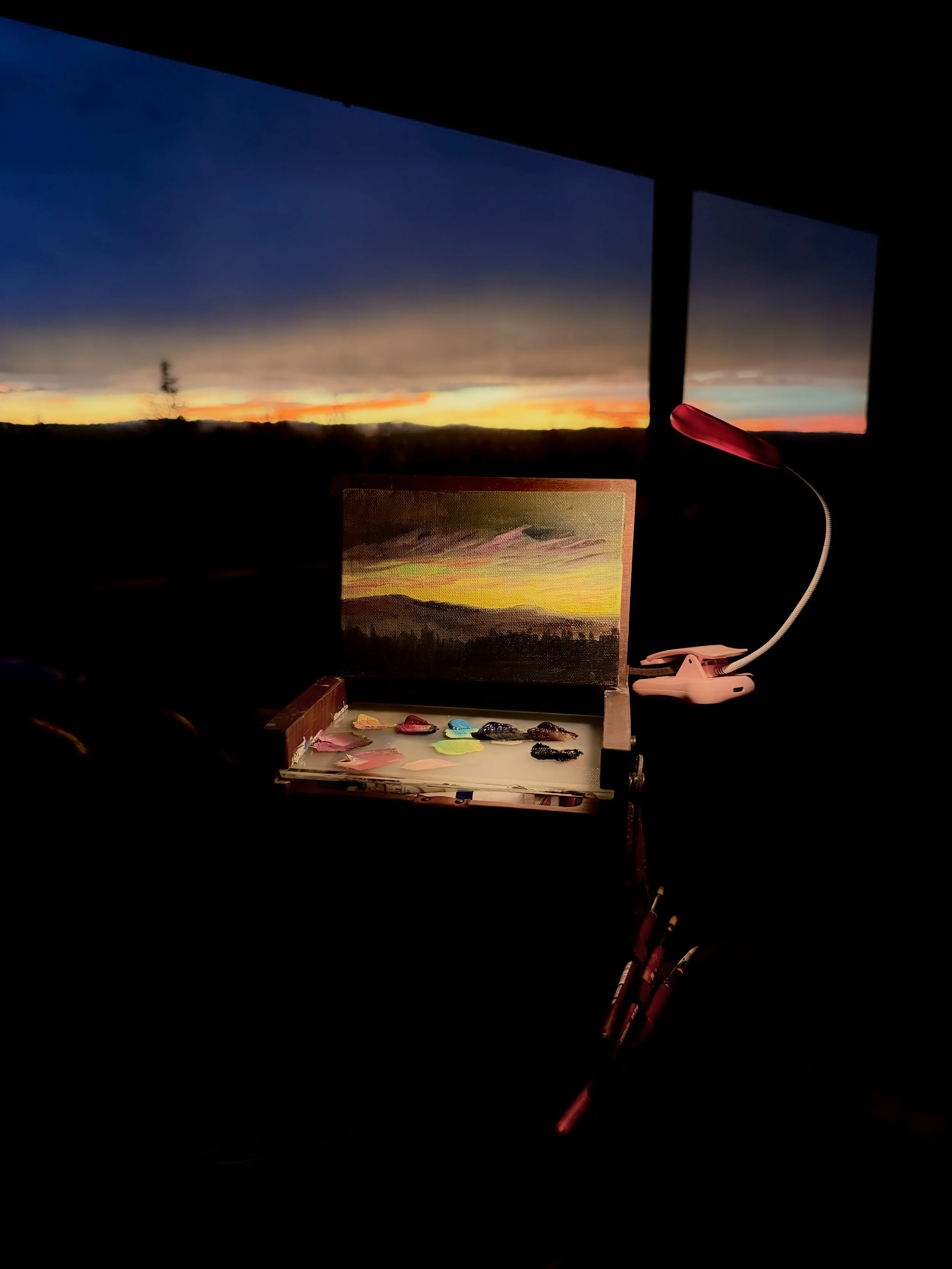 Dark Sunrise | Oil on Canvas Panel | 4 x 6 inches