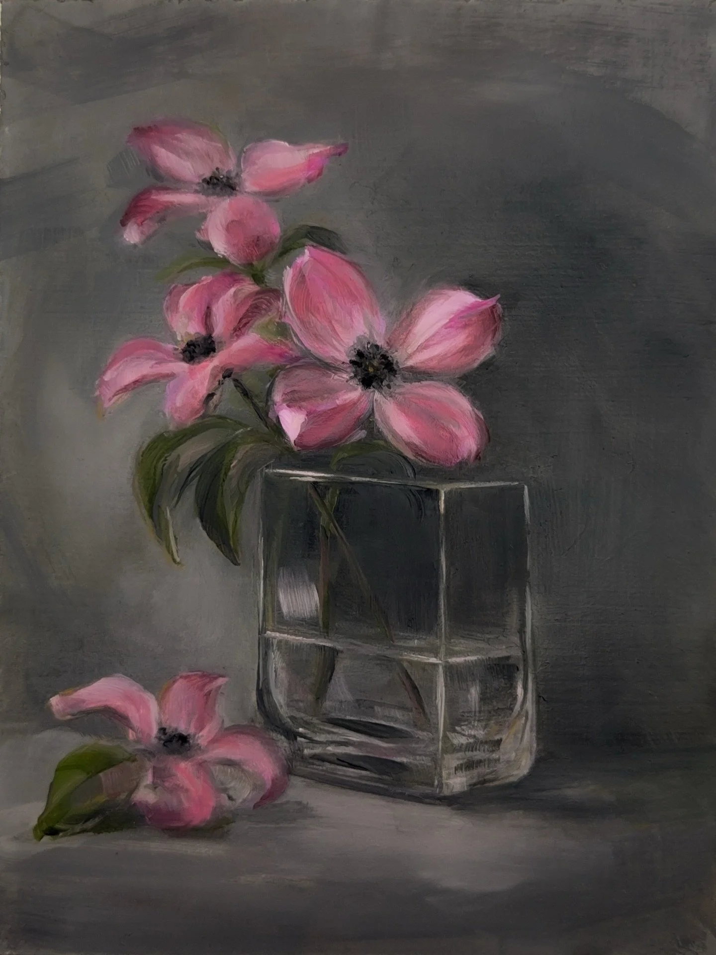Floral Study No. 12 &mdash; Series II: Elegy
Oil on hardboard &bull; 6 &times; 8 in &bull; February 2026

By Jennifer Parisi
&hearts;︎ Link in bio

Thank you for supporting my work 🫶🏻
xo, Jenn

#artist #oilpainting #floralart #contemporaryart #mome