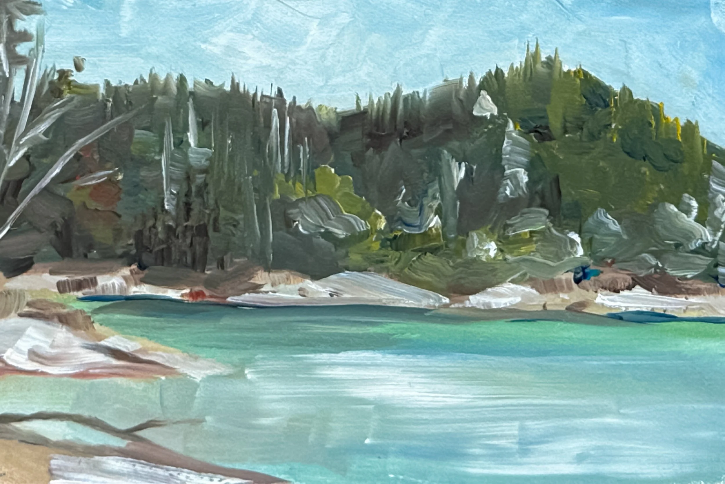 Scotts Flat Lake, #1 | Oil on Canvas Panel | 4 x 6 inches