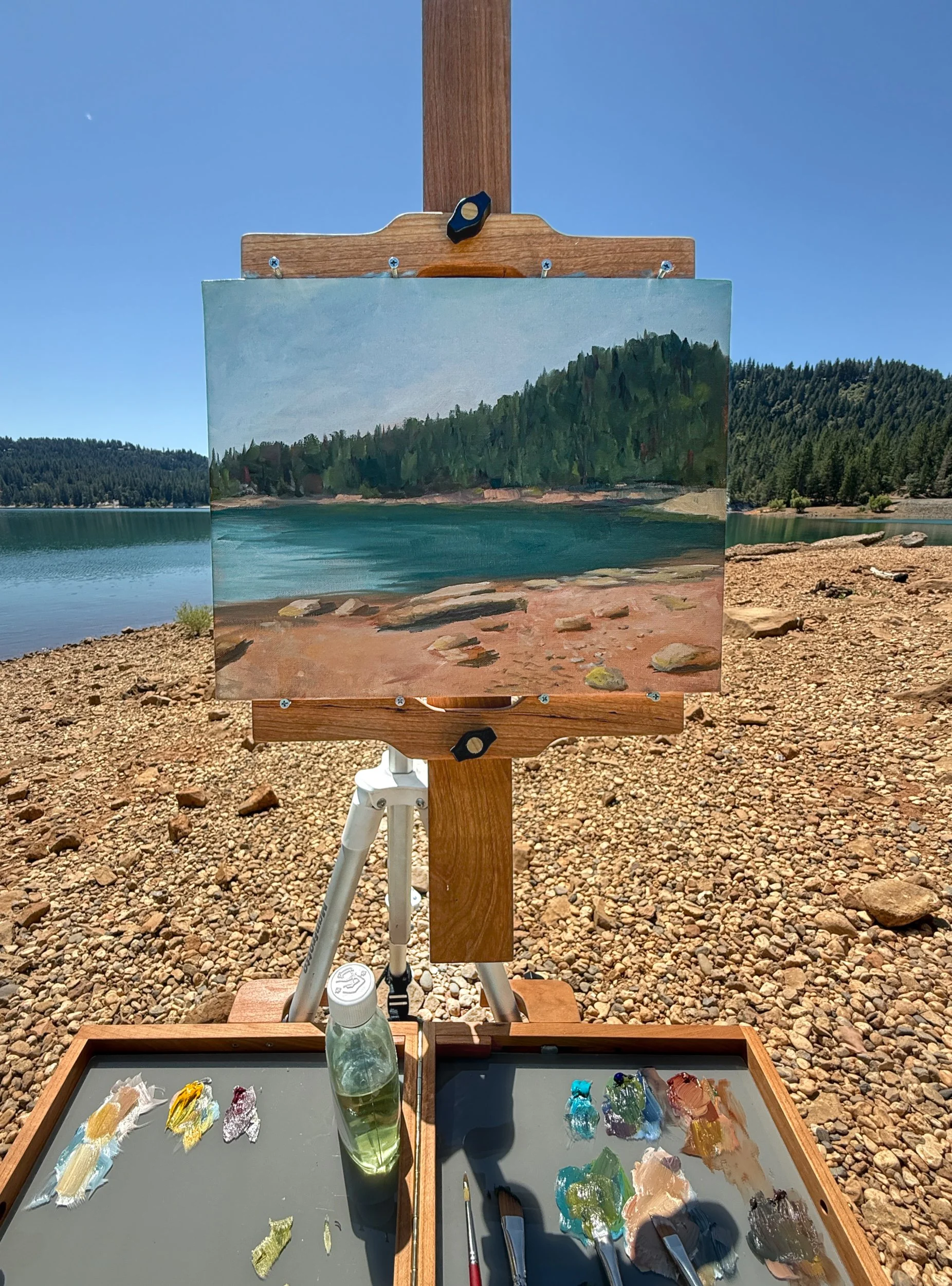 Plein Air - Scotts Flat Lake, CA #2 | Oil on Canvas Panel | 11 x 14 inches