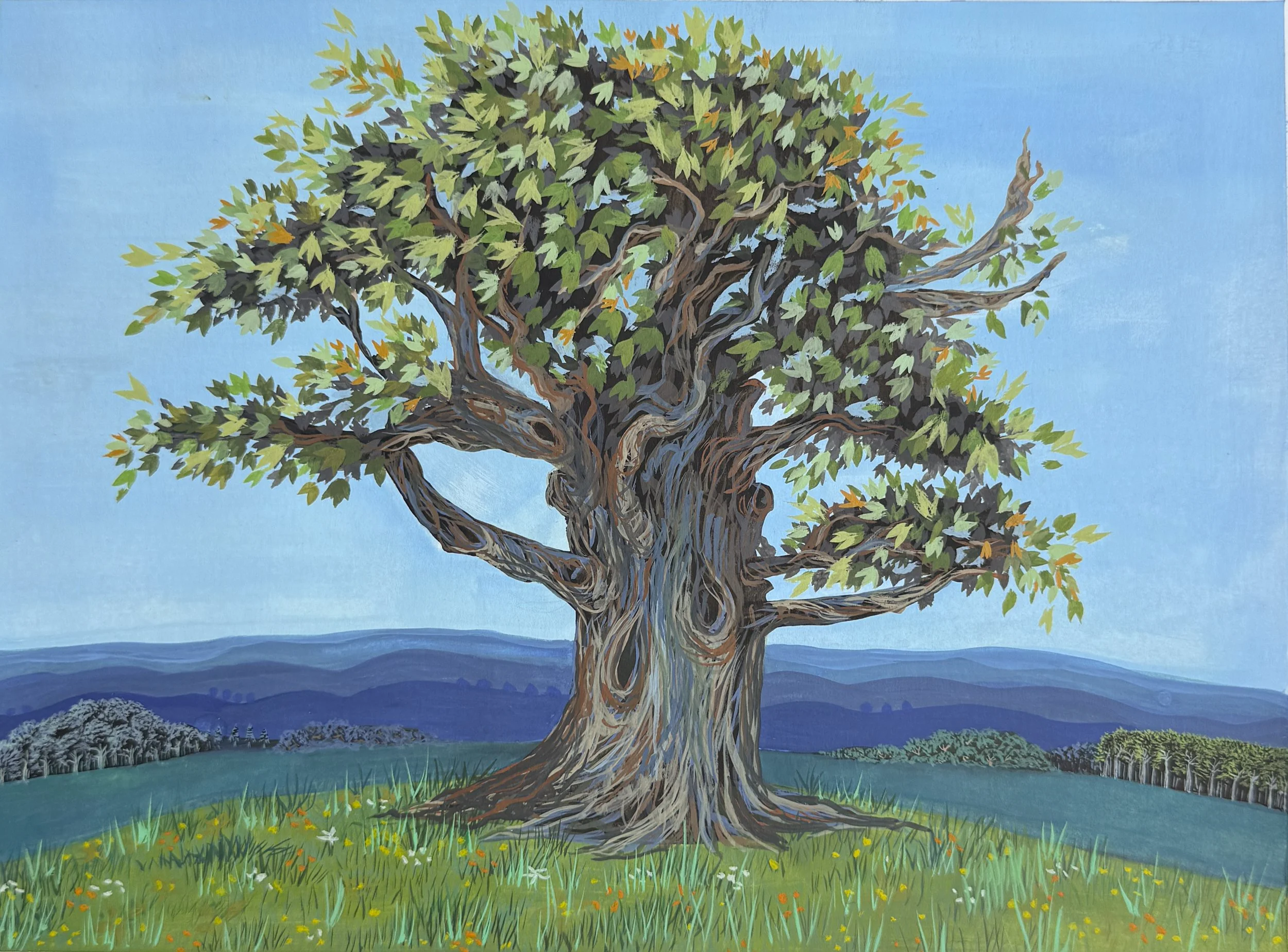 Portrait of an Oak Tree, Gouache on Paper, 9 x 12 inches, 2024-6.jpg