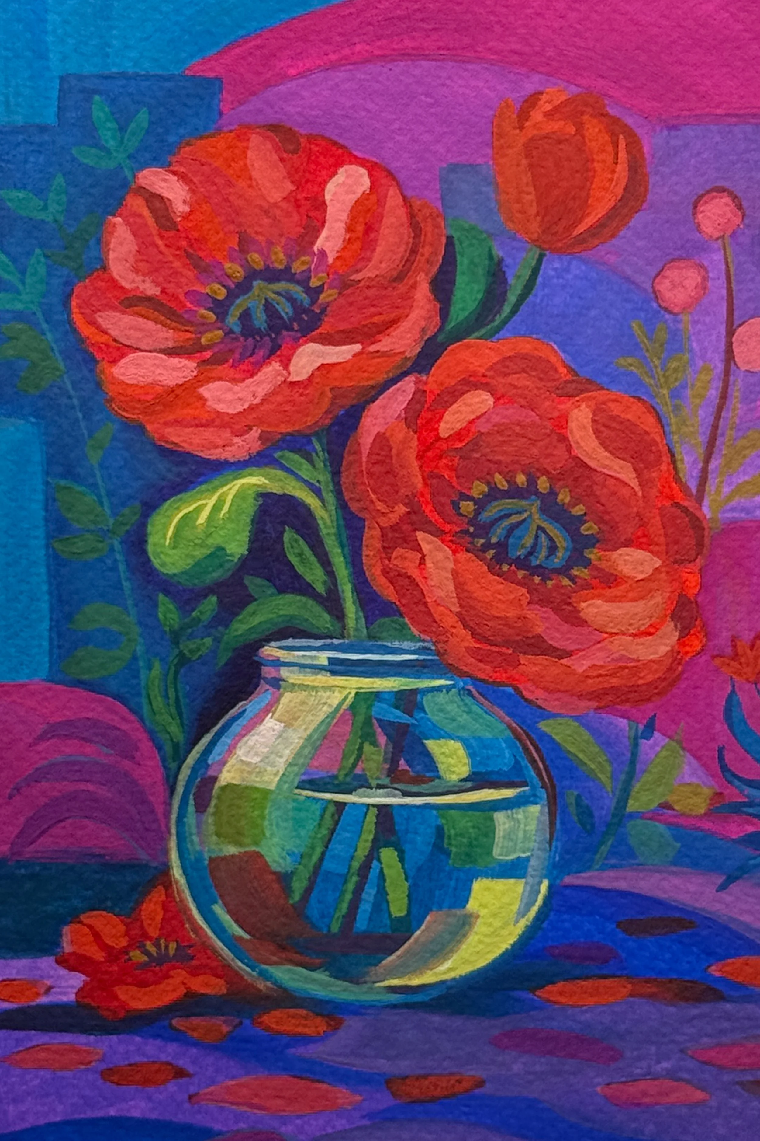 Red Poppies, Gouache on Paper, June 2026 - Jennifer Parisi-1.jpg