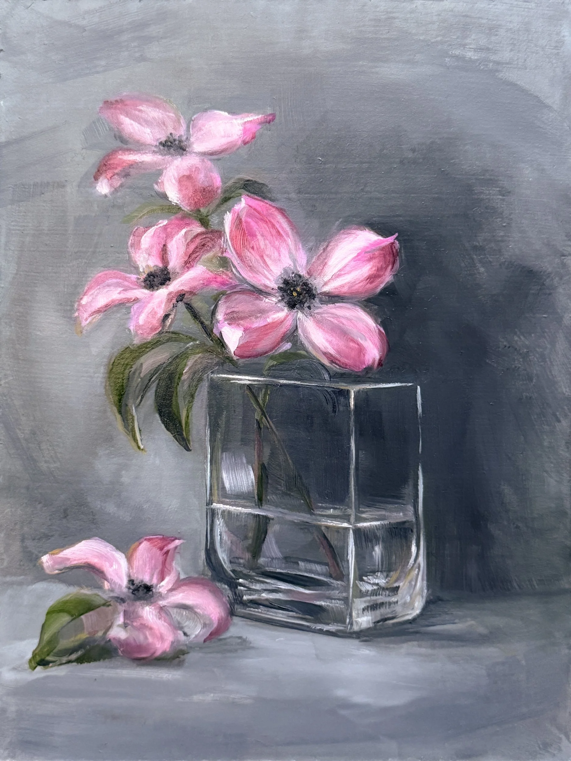 Floral Study #12 - Series II: Elegy, Oil on Hardboard Panel | 8 x 6 inches