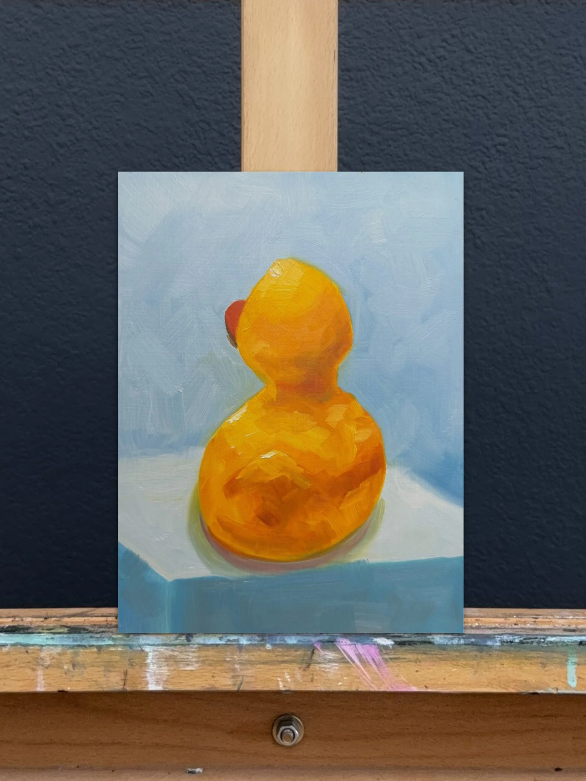 Rubber Duck #9, Oil on Hardboard Panel | 8 x 6 inches
