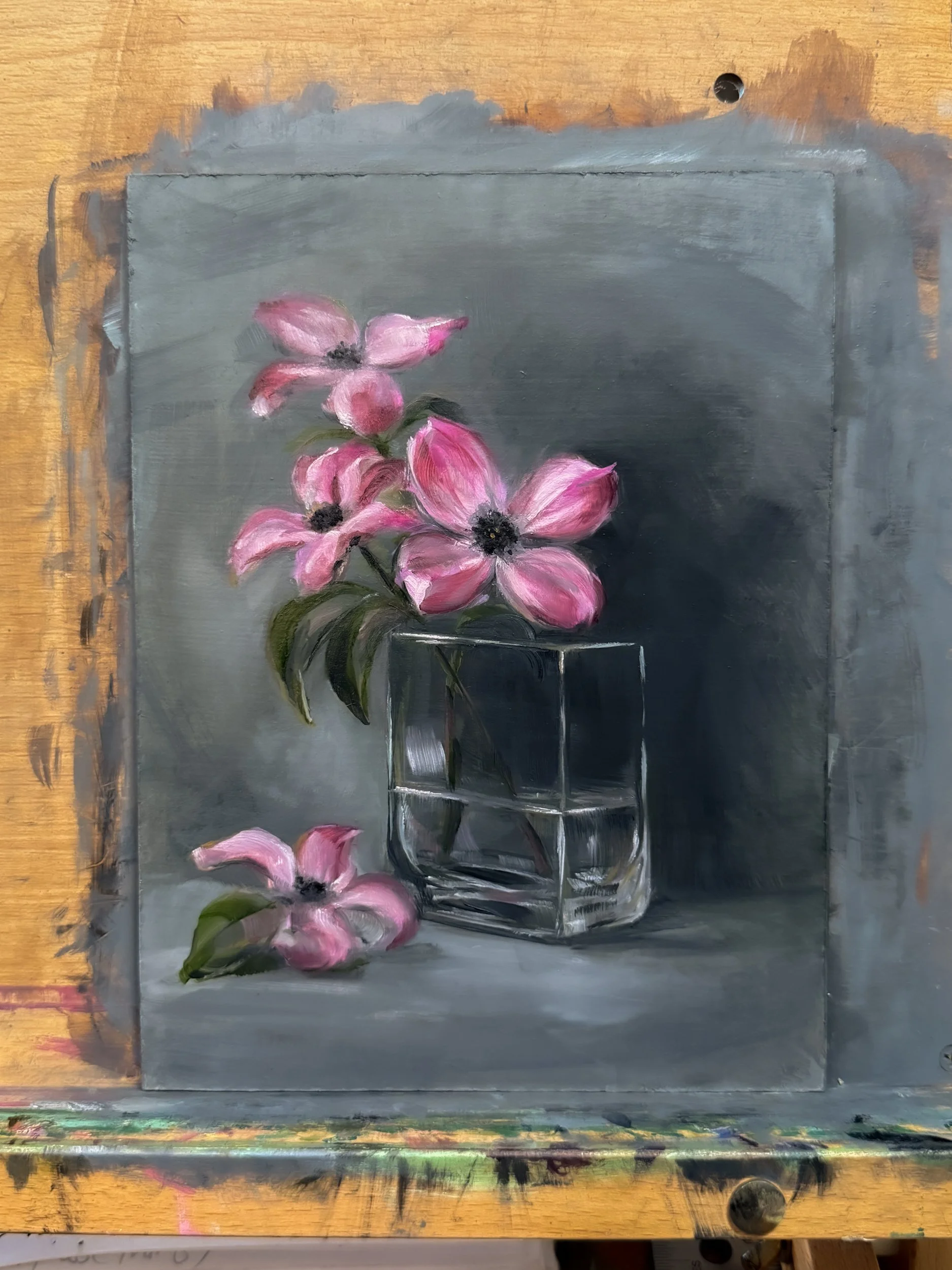 Floral Study No. 12 - Oil on Hardboard, 6 x 8 in, February 2026, Jennifer Parisi-1.jpg