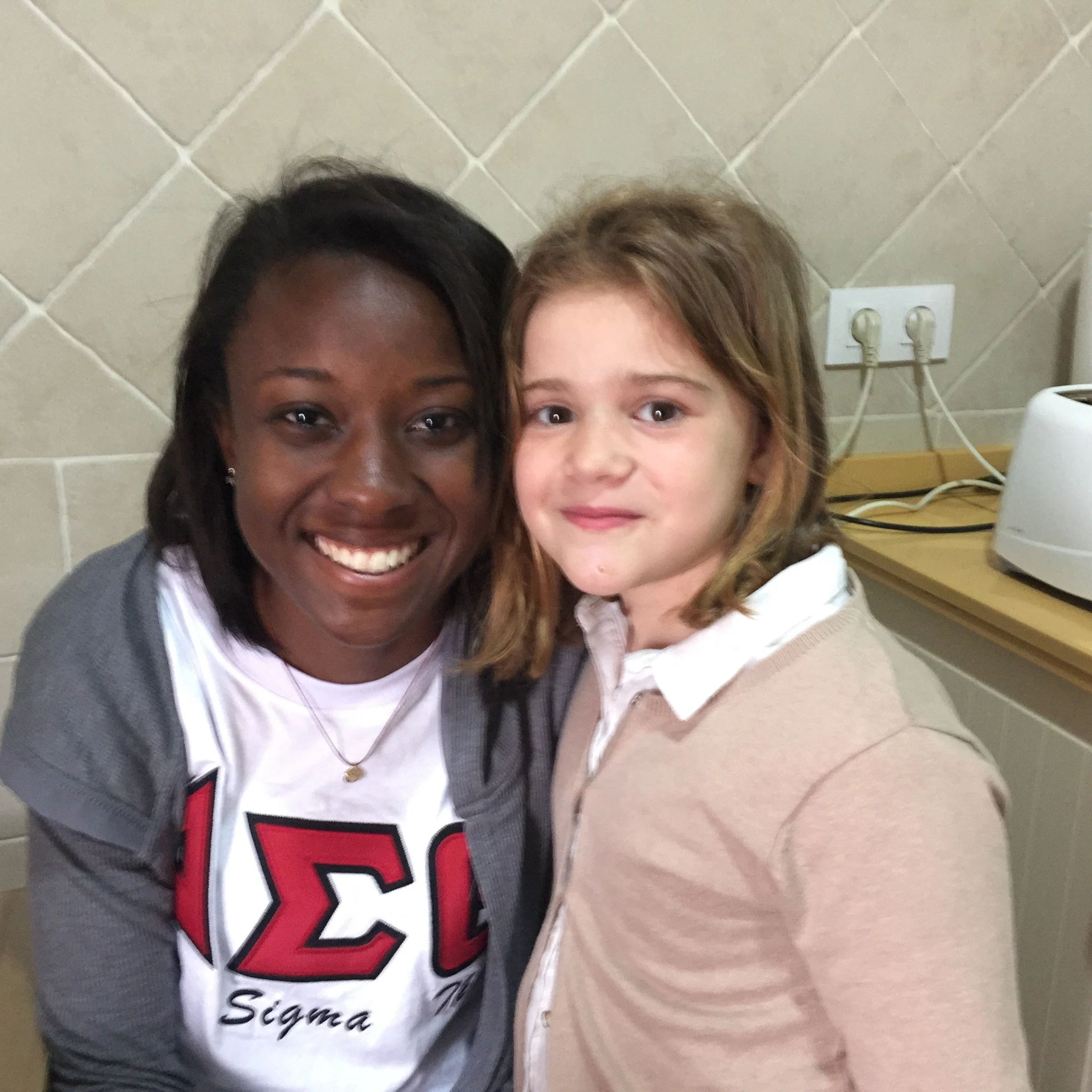 Me and Sofía one morning