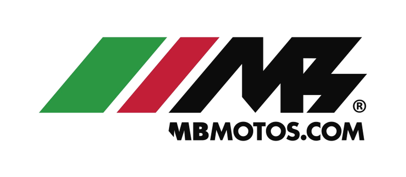 Logotipo de IAME con los colores de la bandera italiana y la página web wbmotos.com.