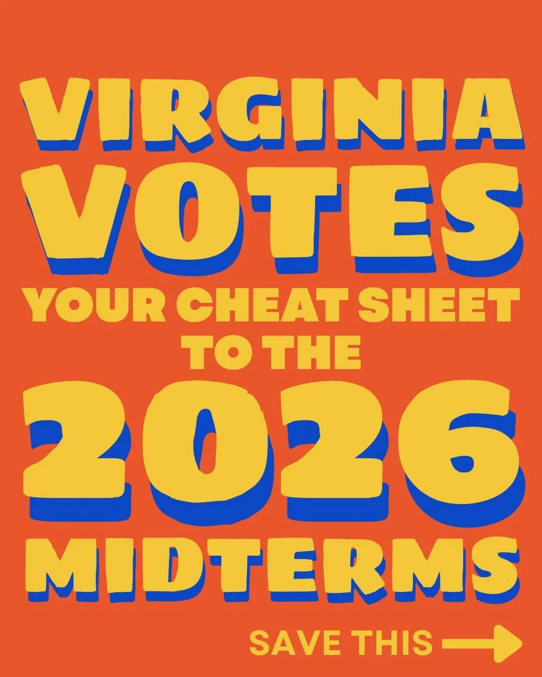 Virginia. The 2026 Midterms are here.⁠
Know the dates. Know the races. Know your ballot.⁠
Save this. Share this. Vote.⁠
⁠
Because when we show up together - our voices can&rsquo;t be ignored!⁠
⁠
#Virginia2026 #VAMidterms #GetOutTheVote #OurVoiceOurVo