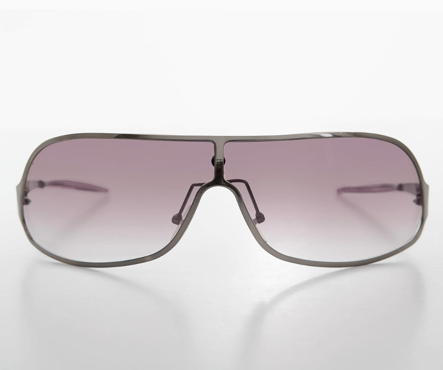 Y2K One Piece Lens Shield Wrap Around Sunglass
