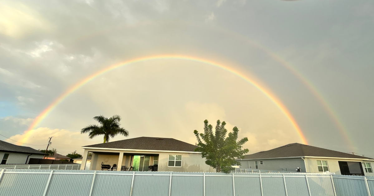 Rainbow at one of our Home Watch client check ins! 