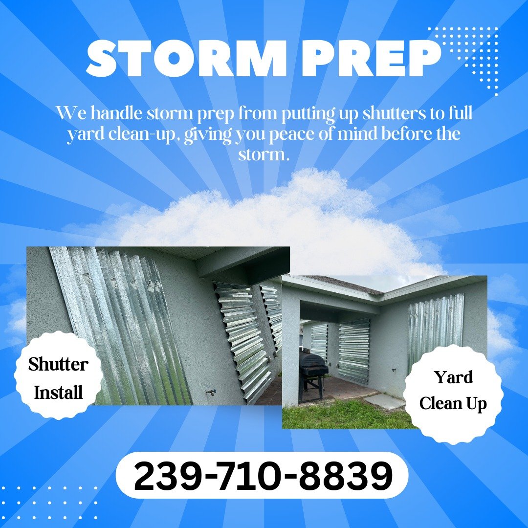 Storm Prep Made Easy ⛈️🏠
Don&rsquo;t wait until the last minute to protect your property. Gone Fixin&rsquo; Masters of SWFL offers reliable storm prep services throughout Southwest Florida to help keep your home safe before severe weather hits.

✔ S