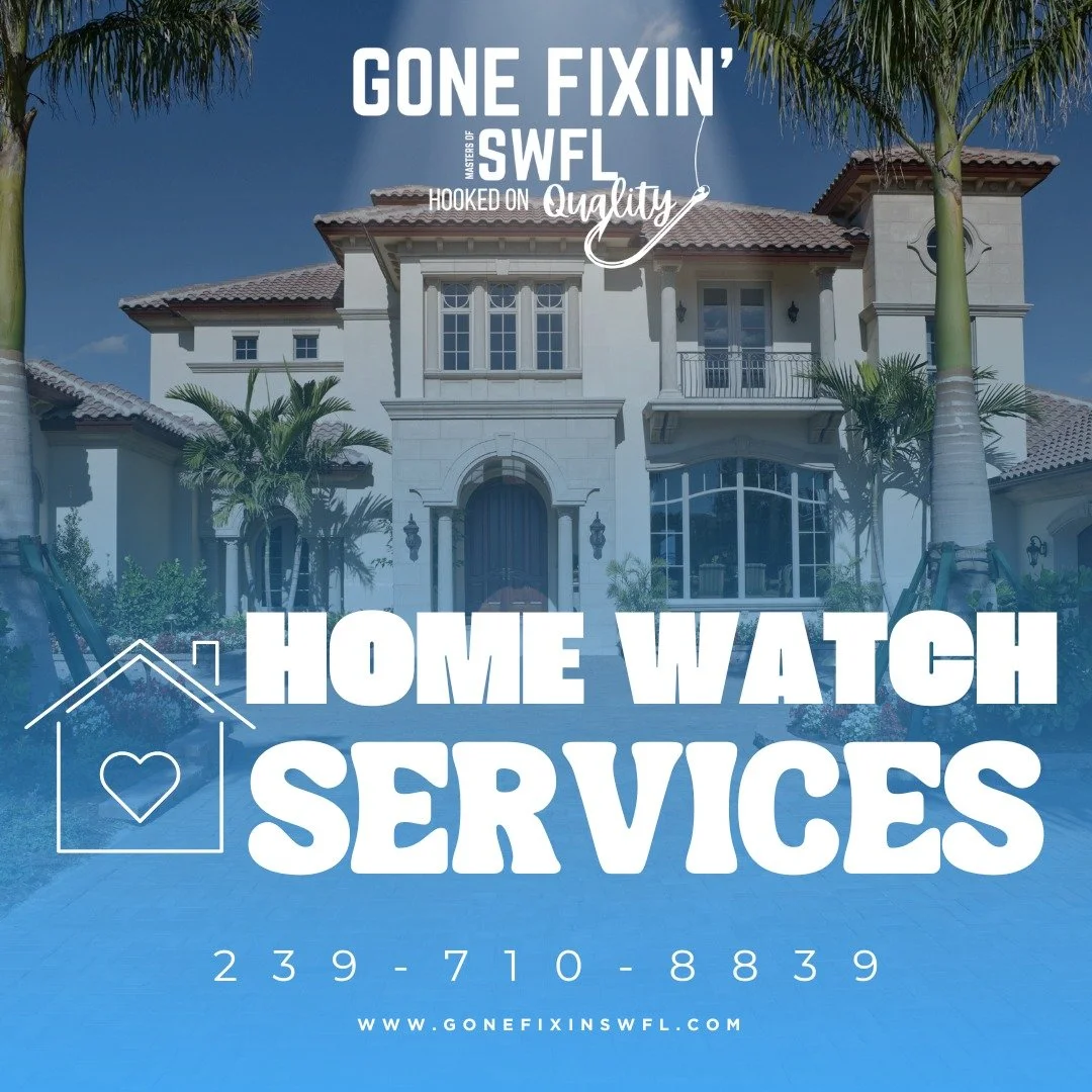 Whether you&rsquo;re away for the season or just out of town, Gone Fixin&rsquo; Masters of SWFL helps keep an eye on your property while you&rsquo;re gone. Reliable, detailed home watch services designed to give you peace of mind.

✔ Routine Property