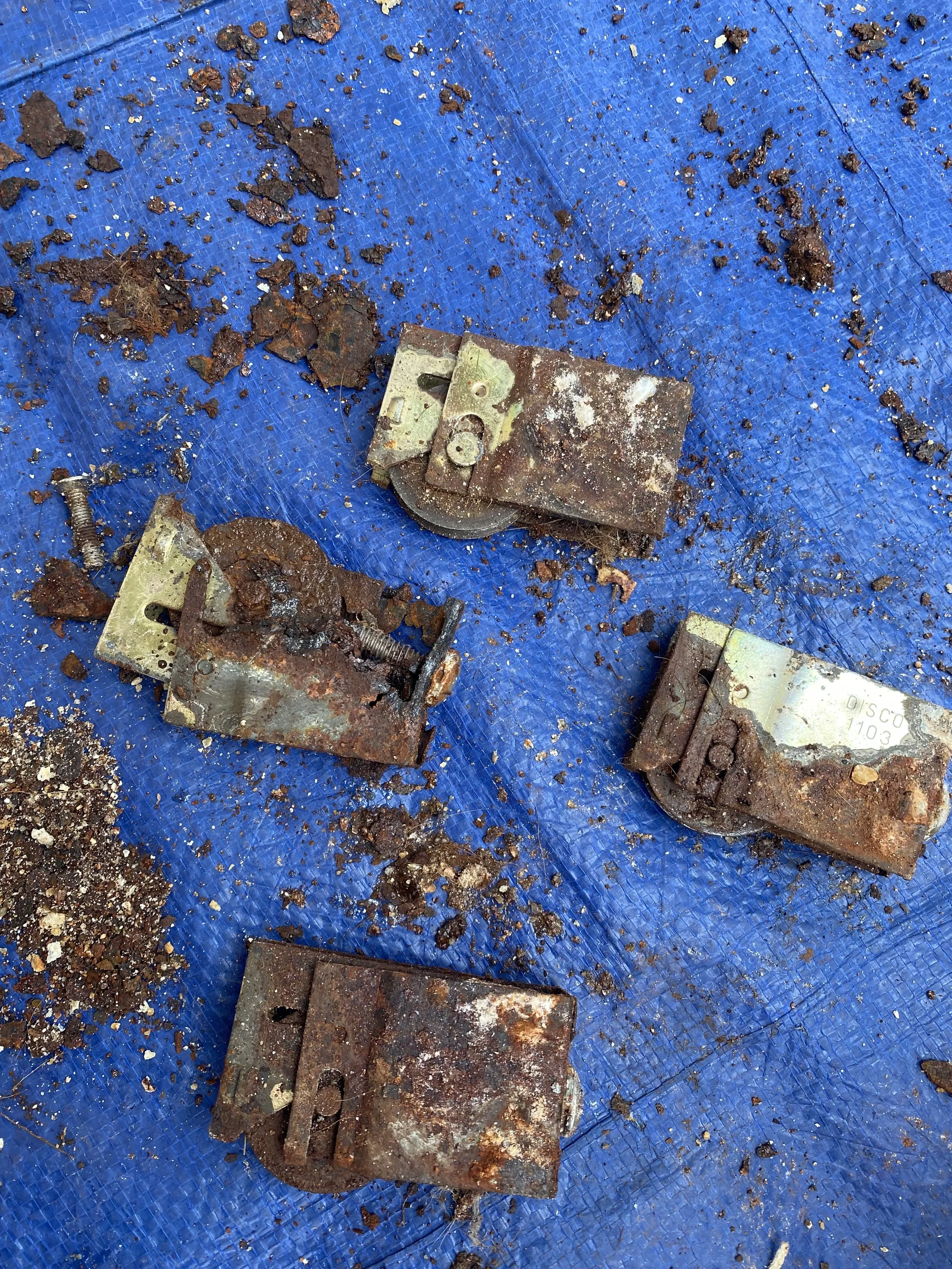 Rusty, broken down rollers will ruin your sliding glass door. 