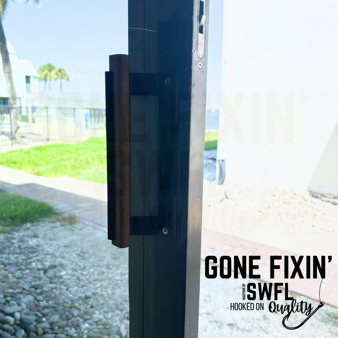 Custom Sliding Glass Door Lock & Handle, Sanibel