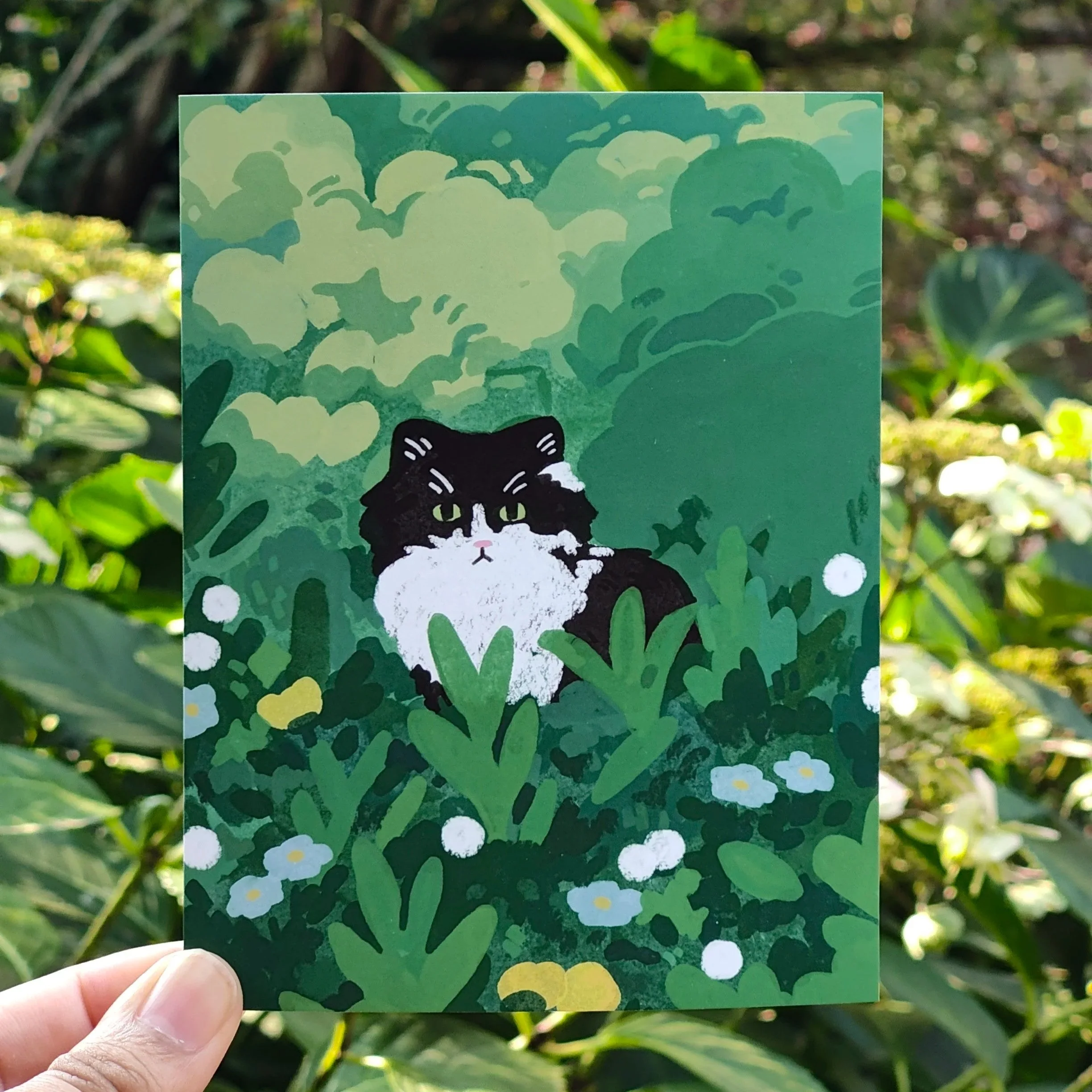 Garden Kitty Postcard Print