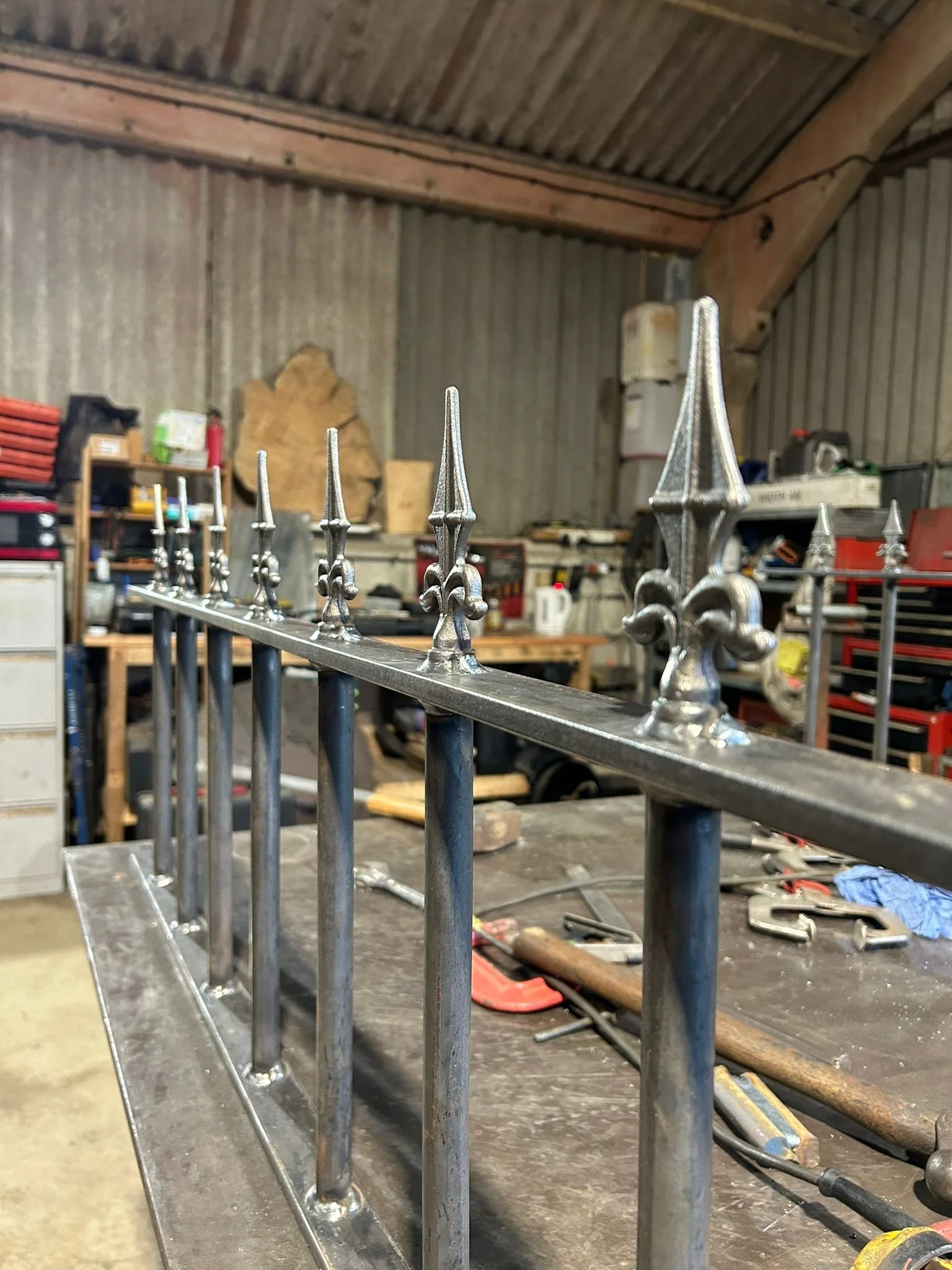 Unfinished decorative railings