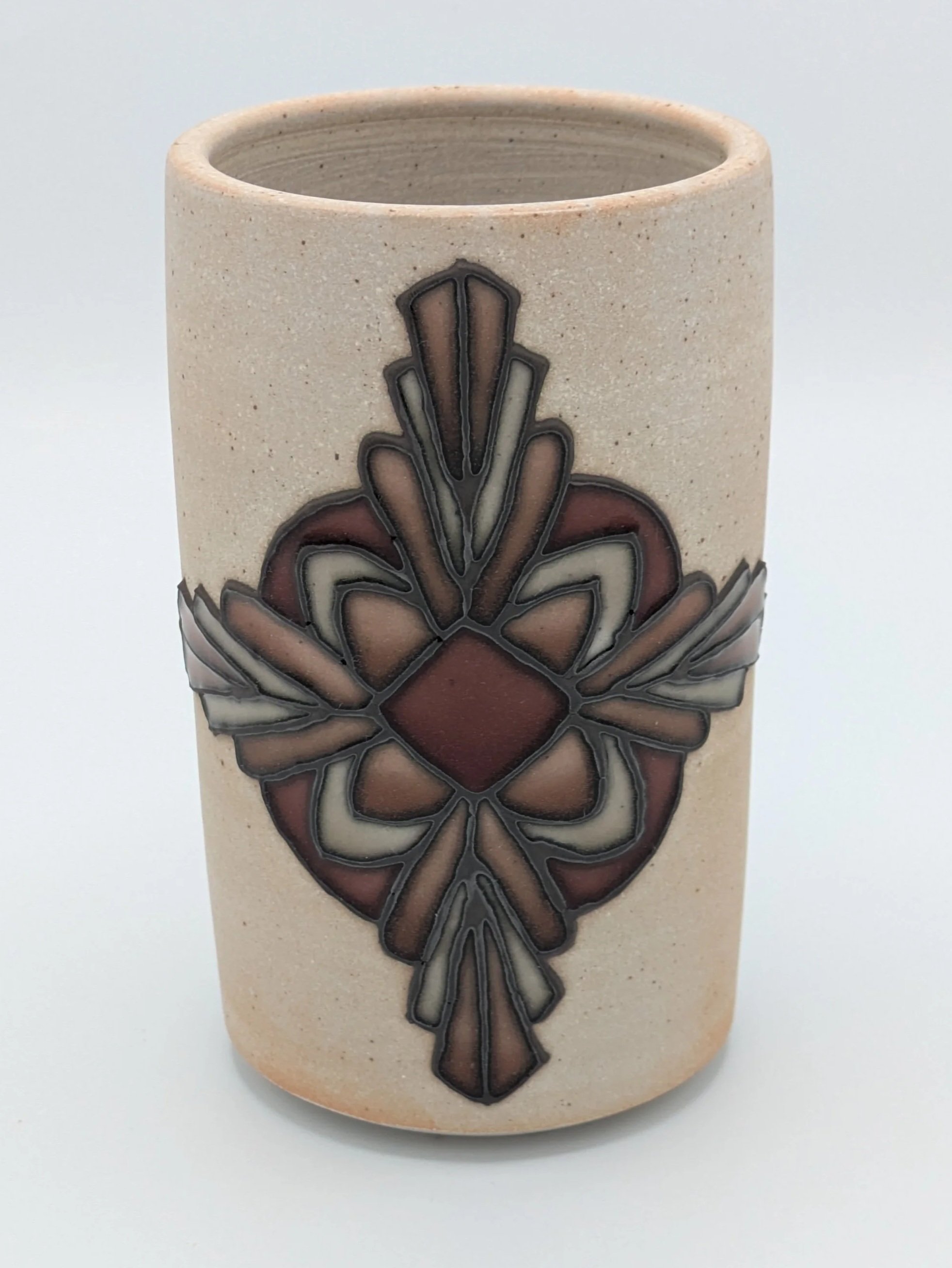 Red Art Deco Vase