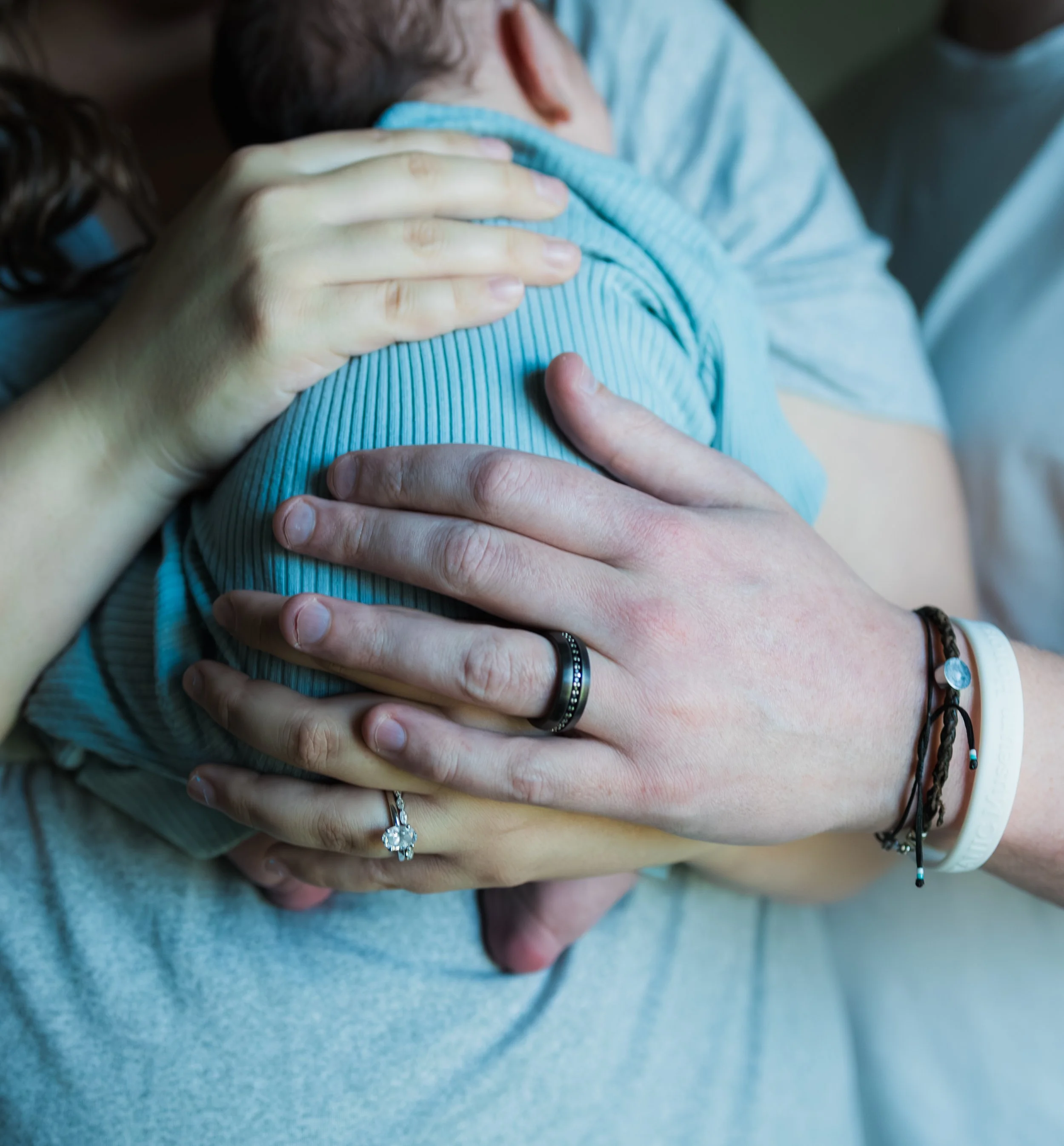Lifestyle newborn photography.