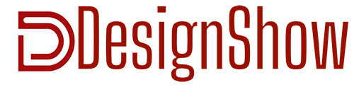 Logo reading 'Design Show' with stylized 'D' in black, white, and red colors.