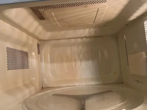 AFTER - clean microwave as part of light commercial cleaning service