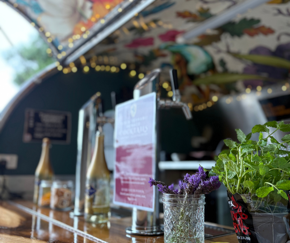 The Cocktail Cart set up