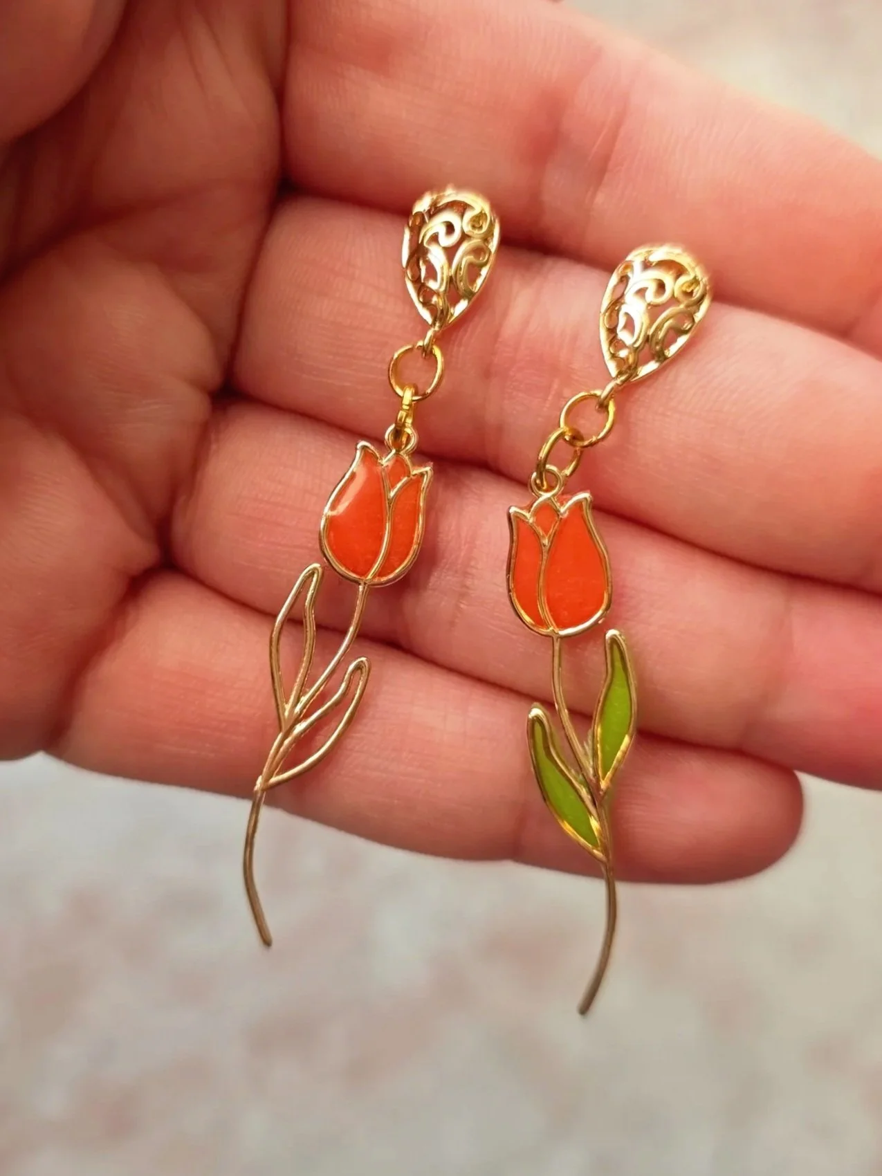Transparent Tulip Dangles (Multiple Styles)
