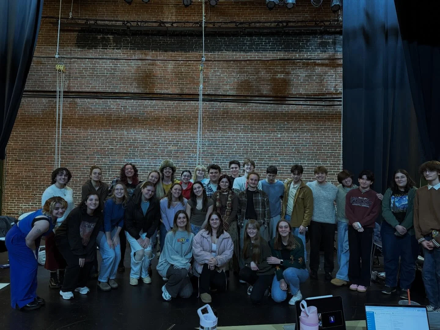 When a 🦇 is in your rehearsal hall, you move the sing/read through to the stage!

First time going through Cabaret with the entire cast and this is gonna be a good one!! Great way to end the semester with this stellar cast and stage management team!