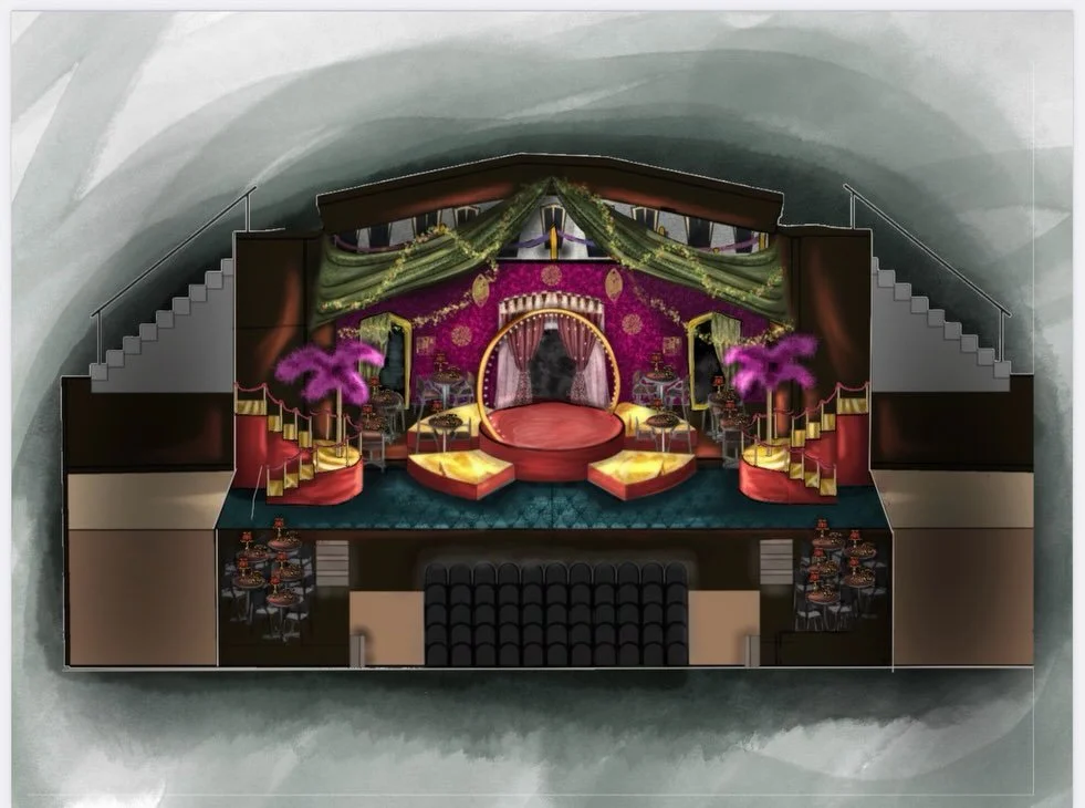 Sneak peak of our Kit Kat Club world at @usmdeptoftheatre! These are just a small selection of the incredible designs @morekev (costume and scenic design), @jamiedavidhenderson____ (assistant costume design), and @designbyashleymcb (lighting design) 