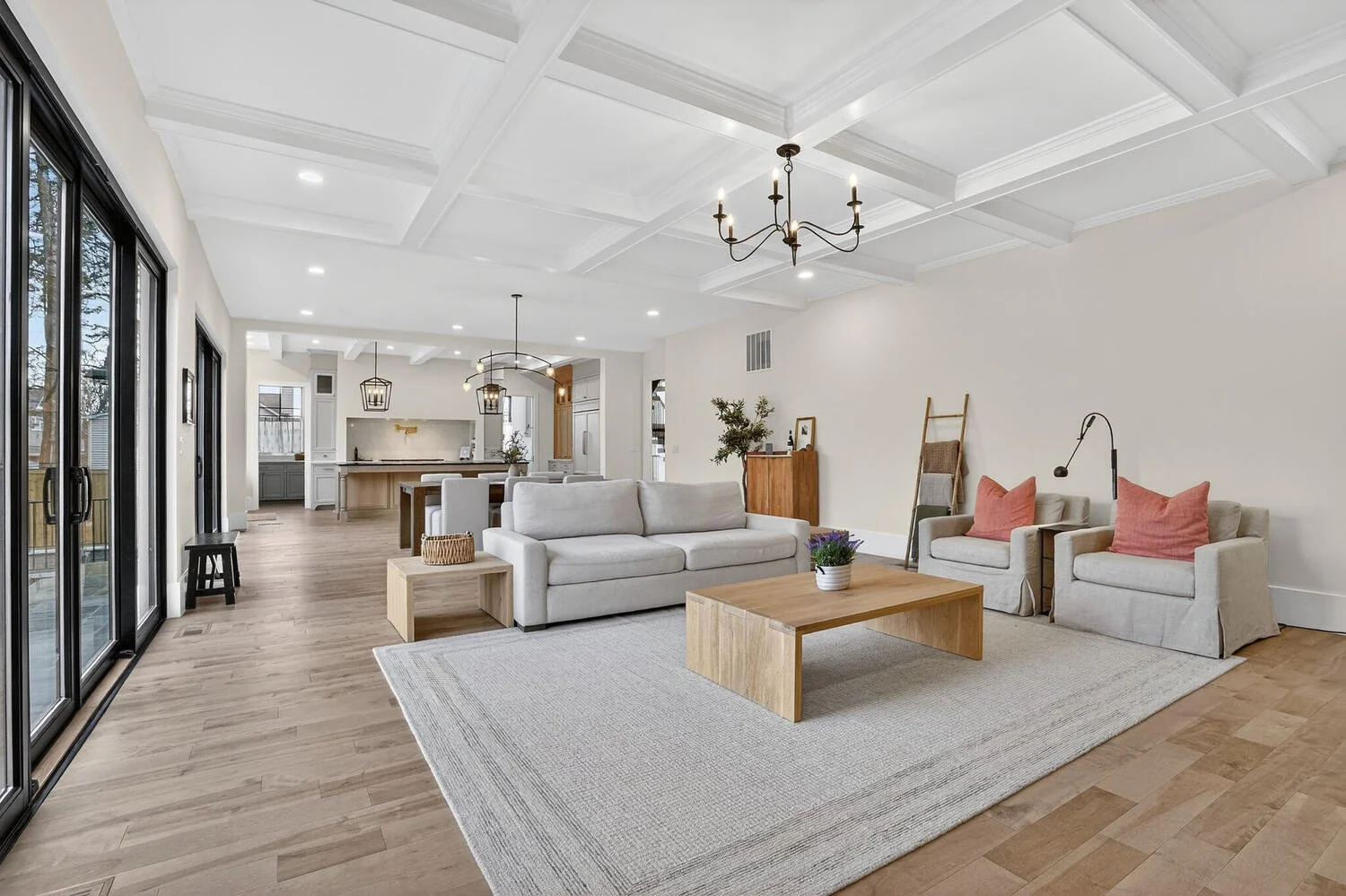 Open space, living room, dining room, kitchen