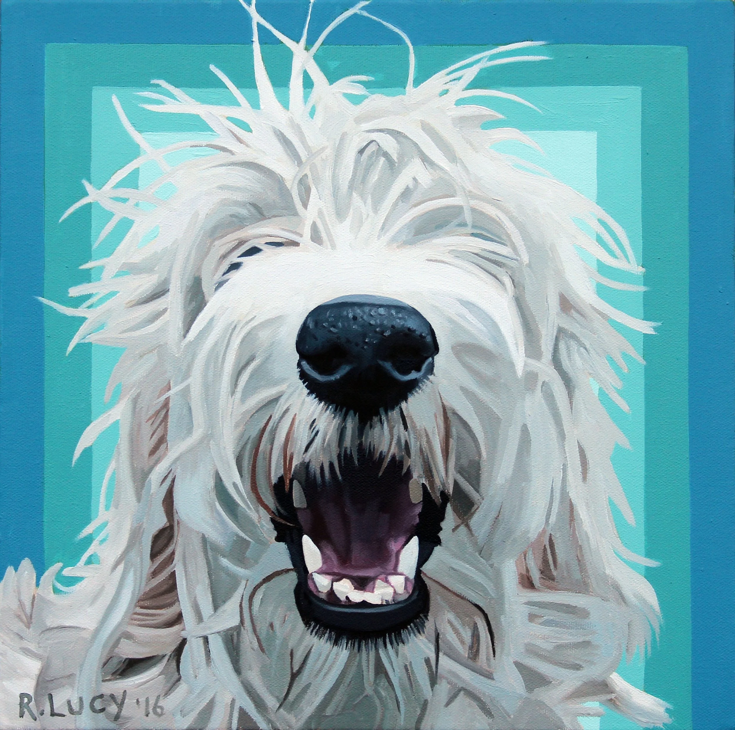 Queso, 2016, Oil on canvas, 12 x 12 inches.
