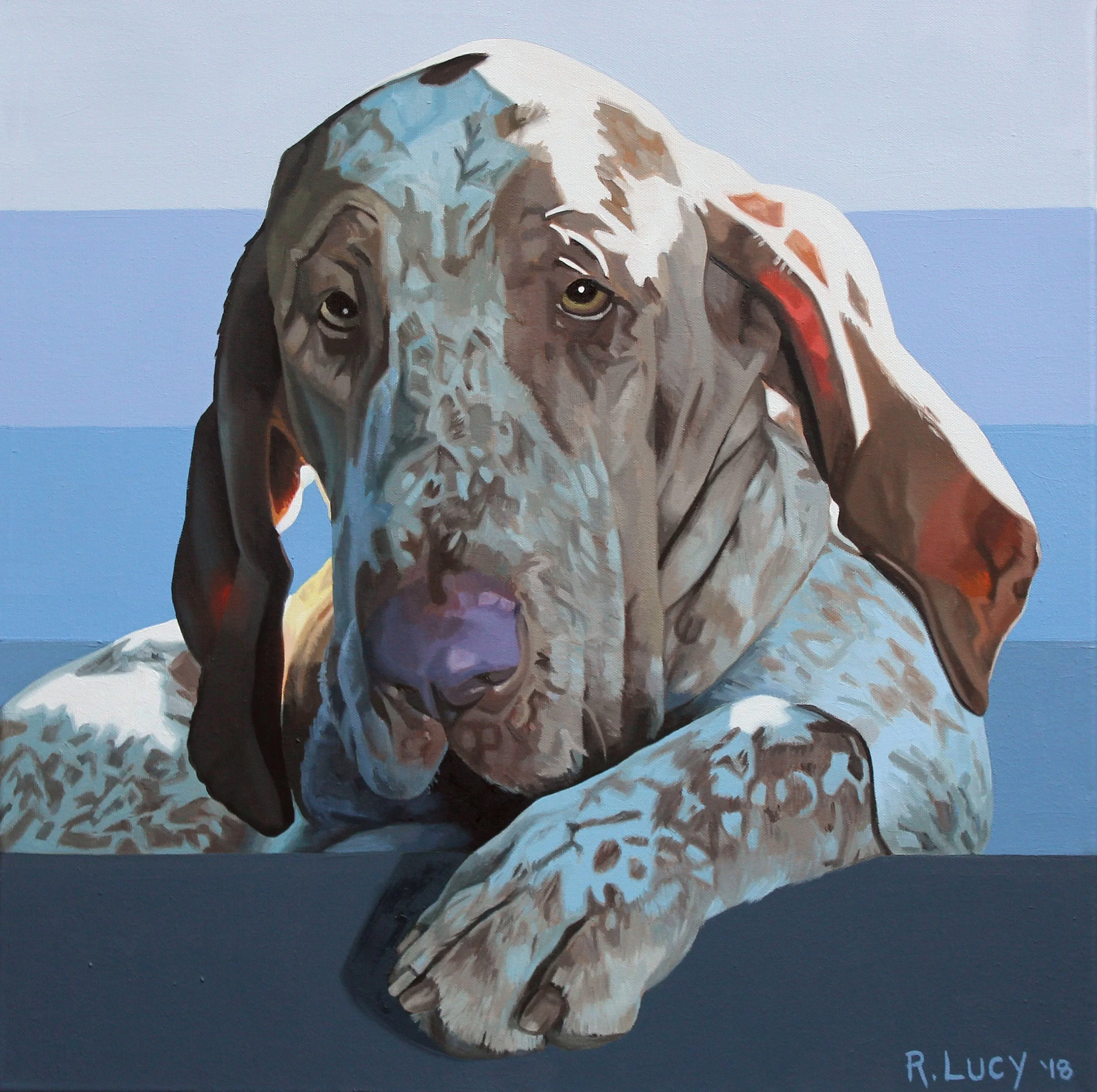 Max, 2018, Oil on canvas, 20 x 20 inches.