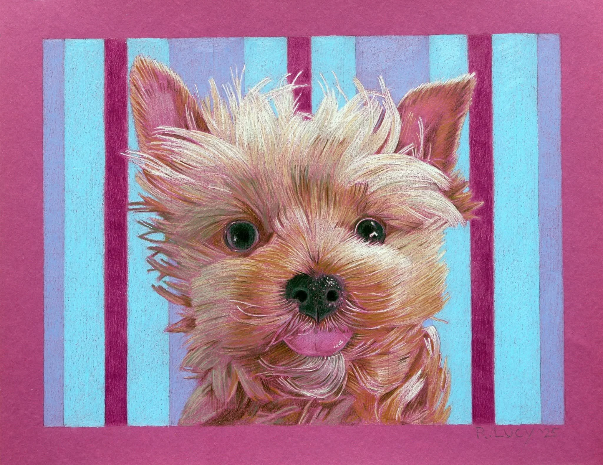 Pete Townsend, 2025, Colored pencil on colored paper, 11 x 14 inches.