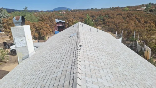 New tile roof on a hillside home