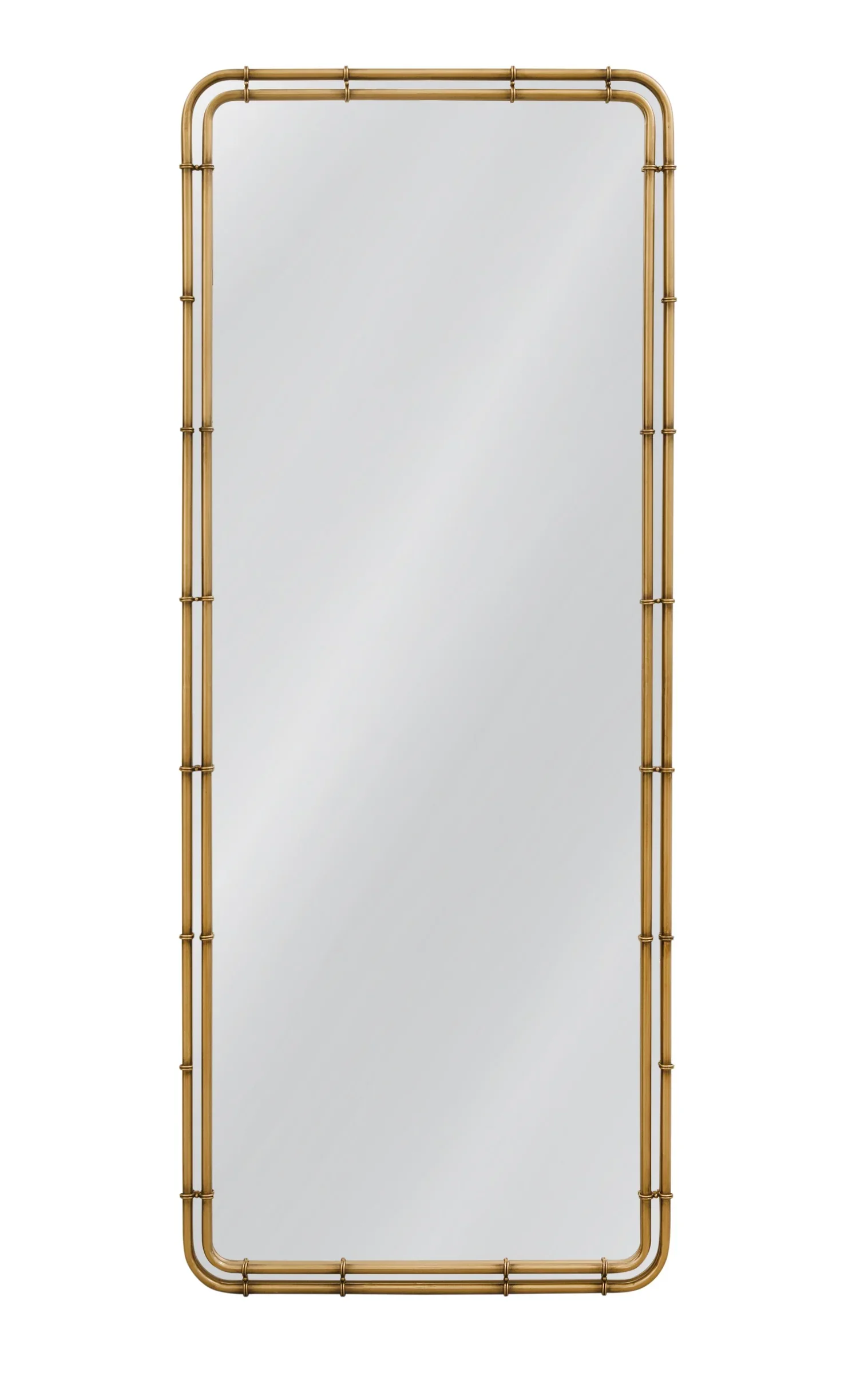 rounded edge floor mirror