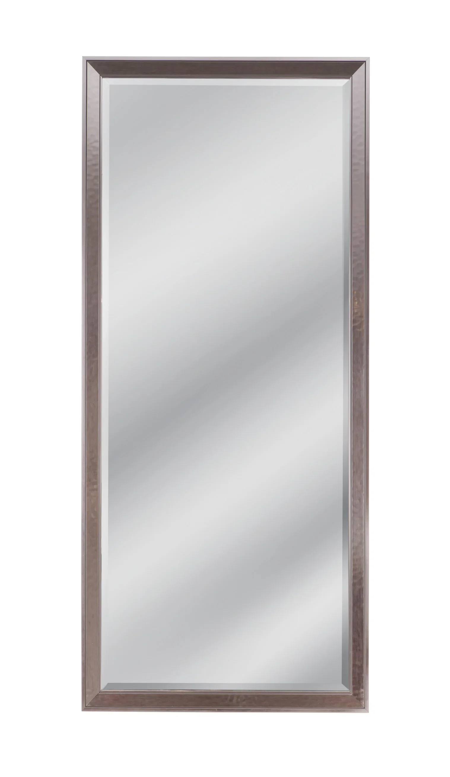 Silver framed floor mirror