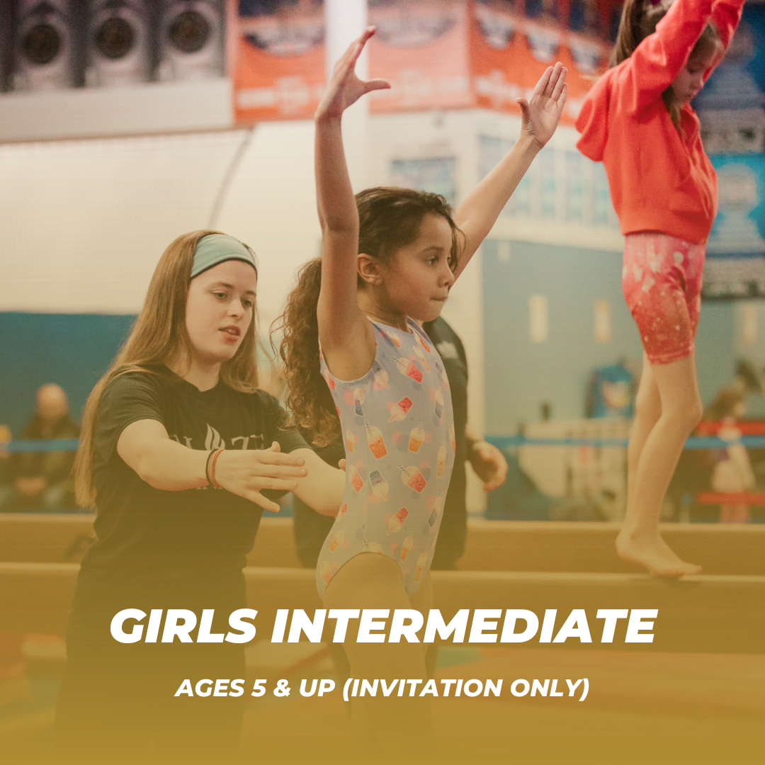 Girls Intermediate is taught as a 1 hour and 15 minute class consisting of intermediate-level skills. The curriculum is a mix of variations of previously-learned skills, 2 or more skills connected together, as well as completely new skills. In this c