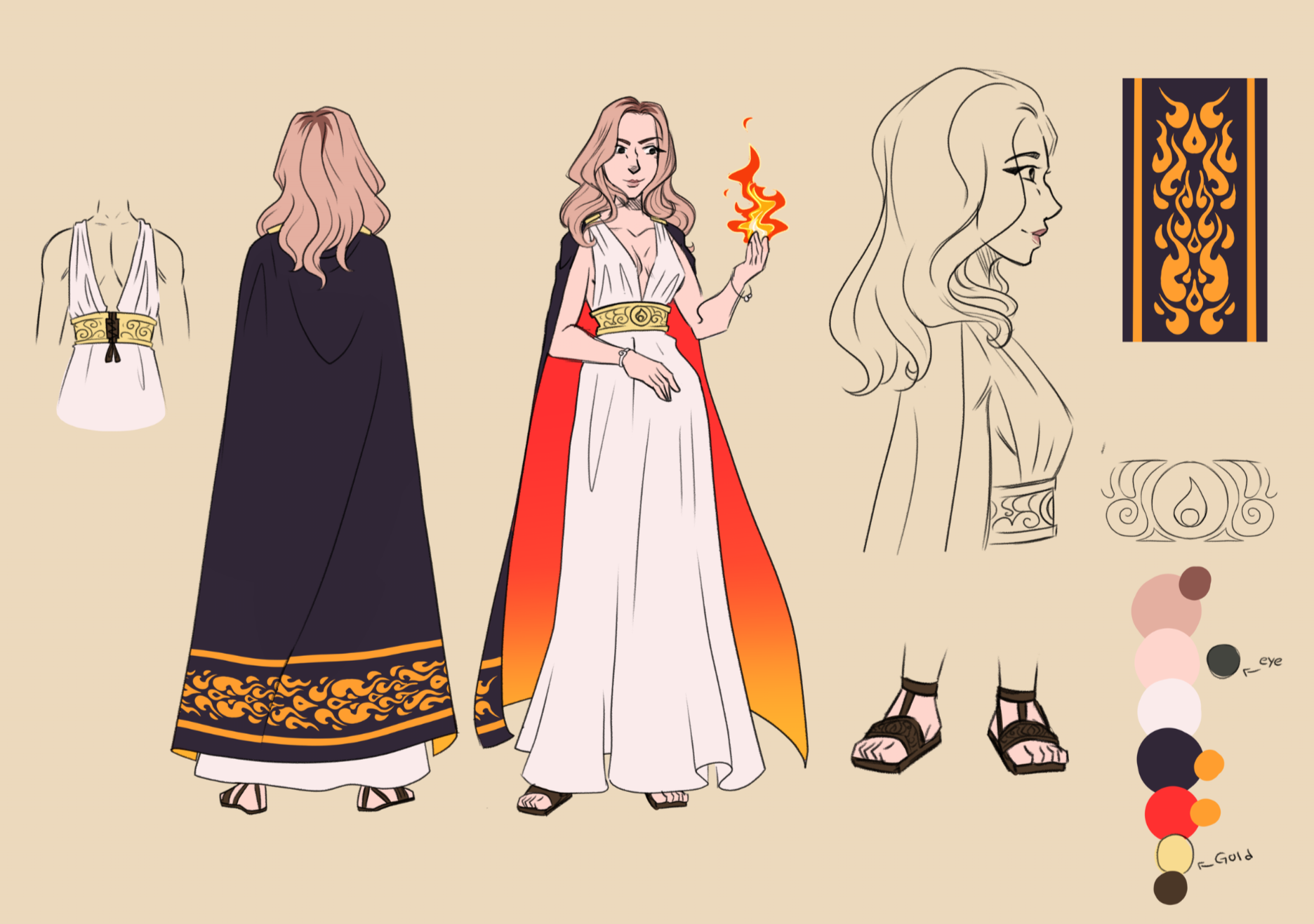 Official Hestia design by AniFlamma for 'Titanomachy'