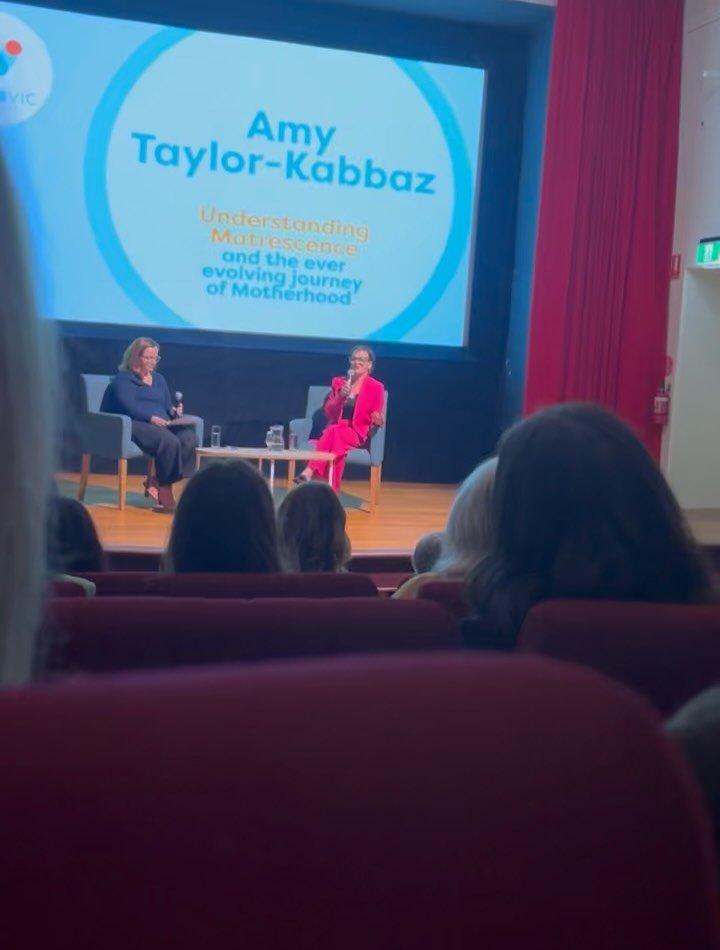 Incredible evening with @amytaylorkabbaz at @ncjwavictoria sharing about all things matrescence. 

Some key takeaways scribbled in my journal: 

🔥They used to say a child went mad on their way to adulthood before we had the term adolescence to under