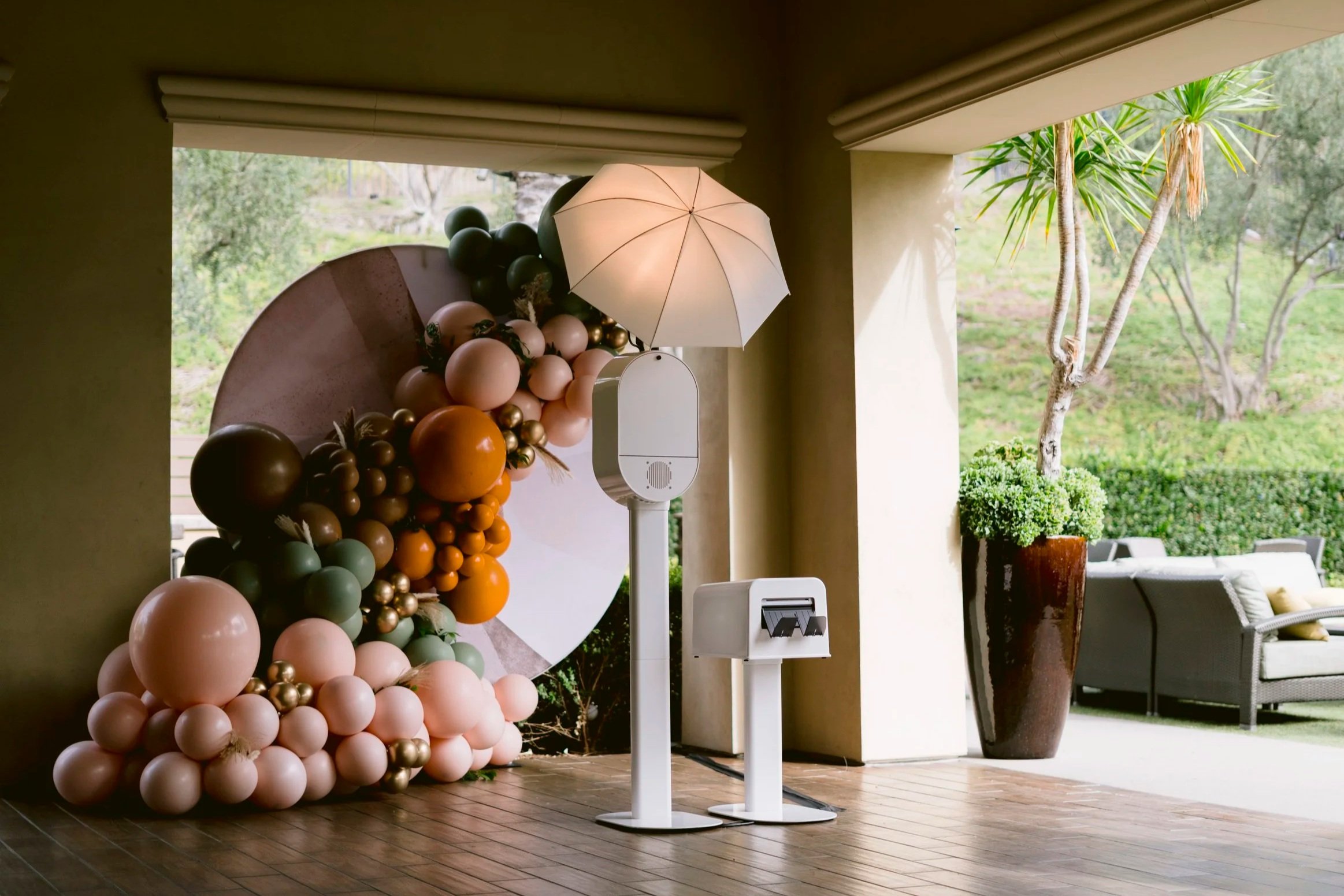 sleek modern photobooth and printer perth